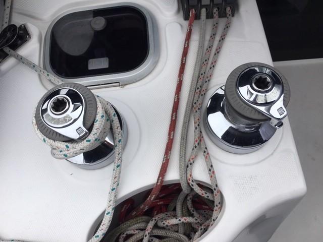 Port cabin top winches