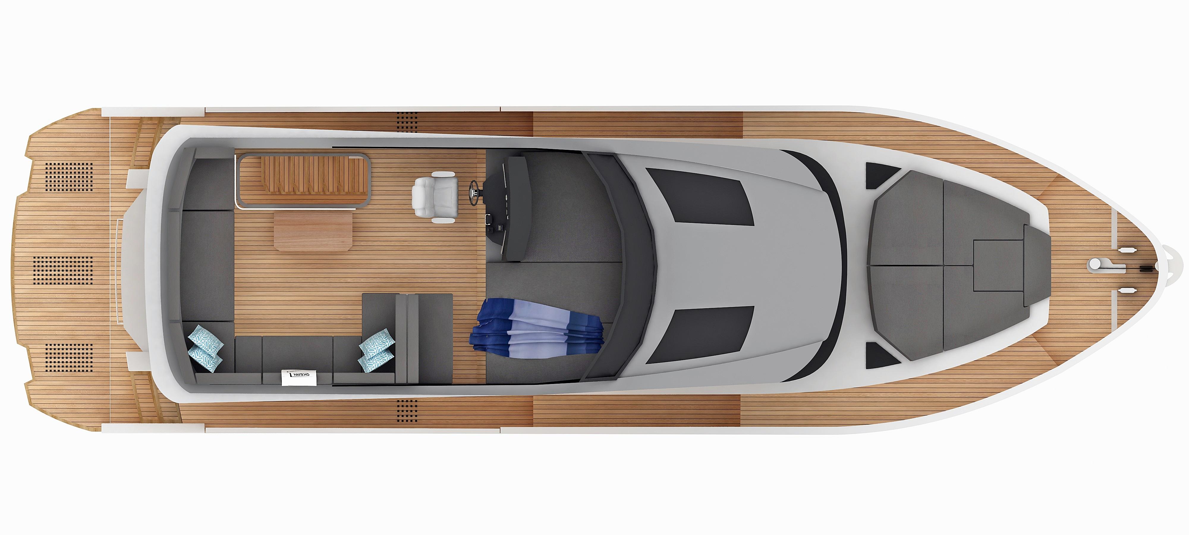 Okean 50 White Rabbit - Lower Deck Layout