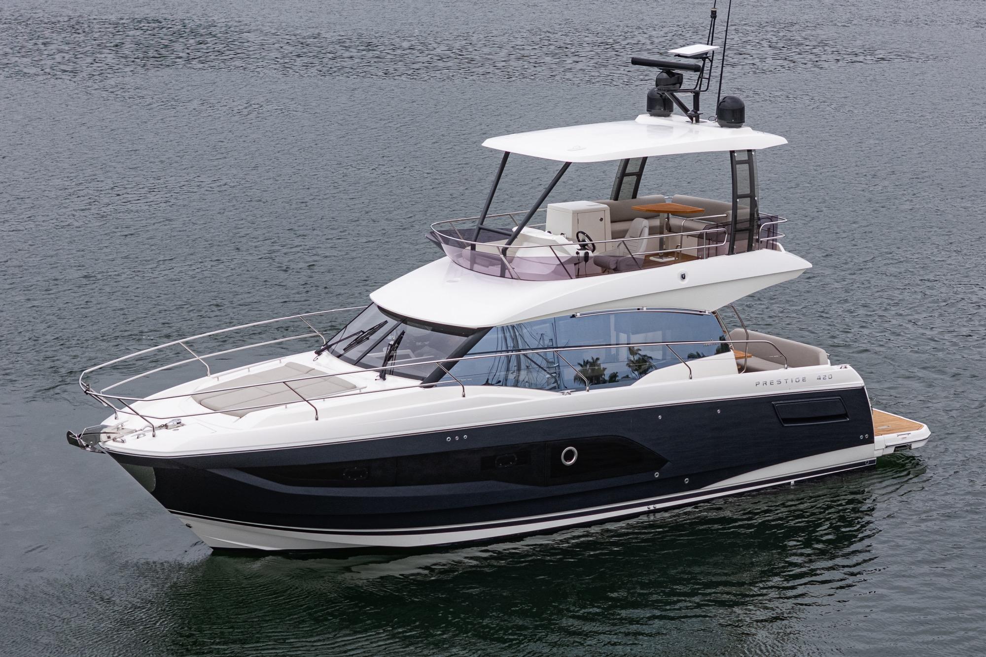 2021 Prestige 420 #TBRL034LLC inventory image at Sun Country Marine Group, Newport Beach