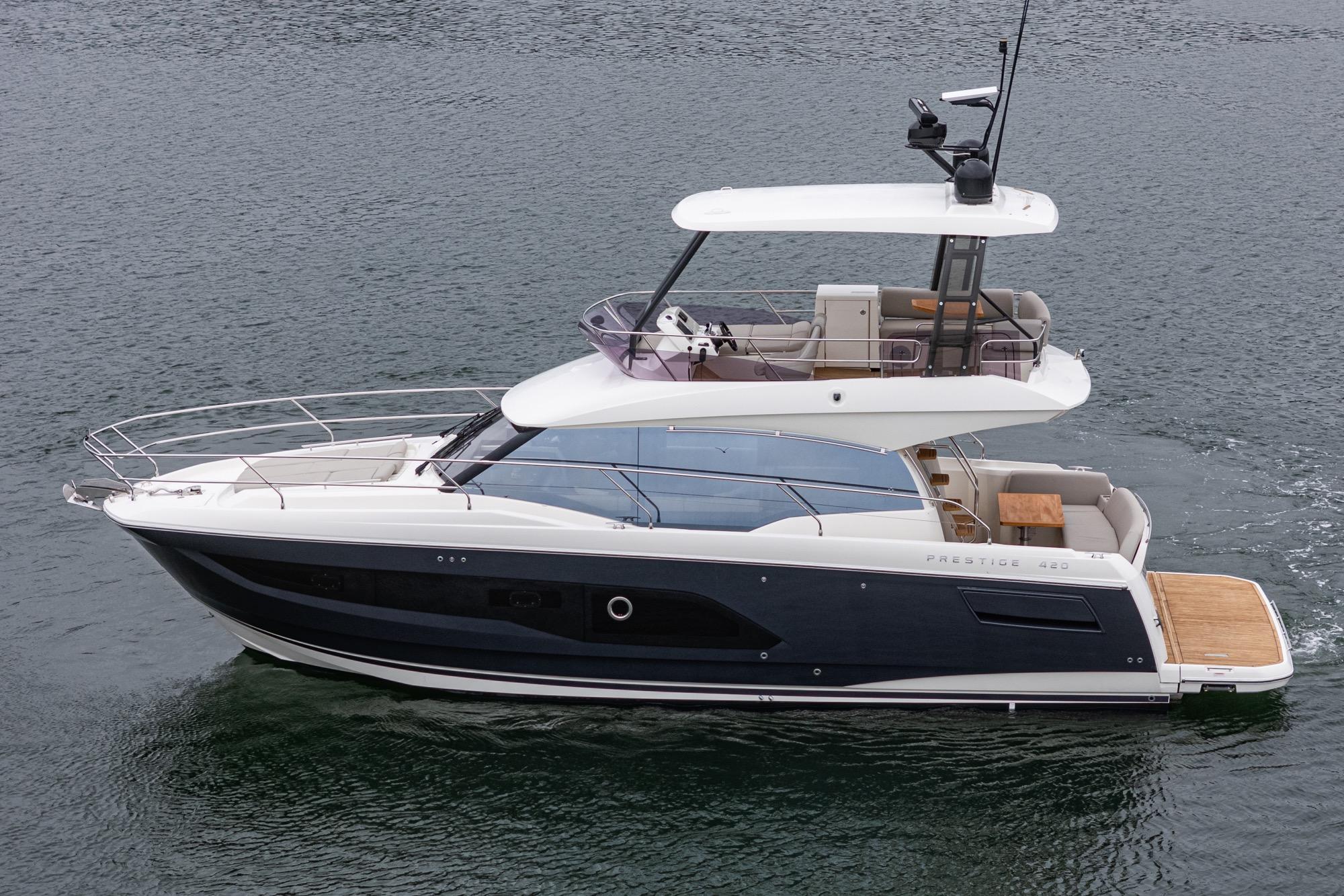 2021 Prestige 420 #TBRL034LLC inventory image at Sun Country Marine Group, Newport Beach