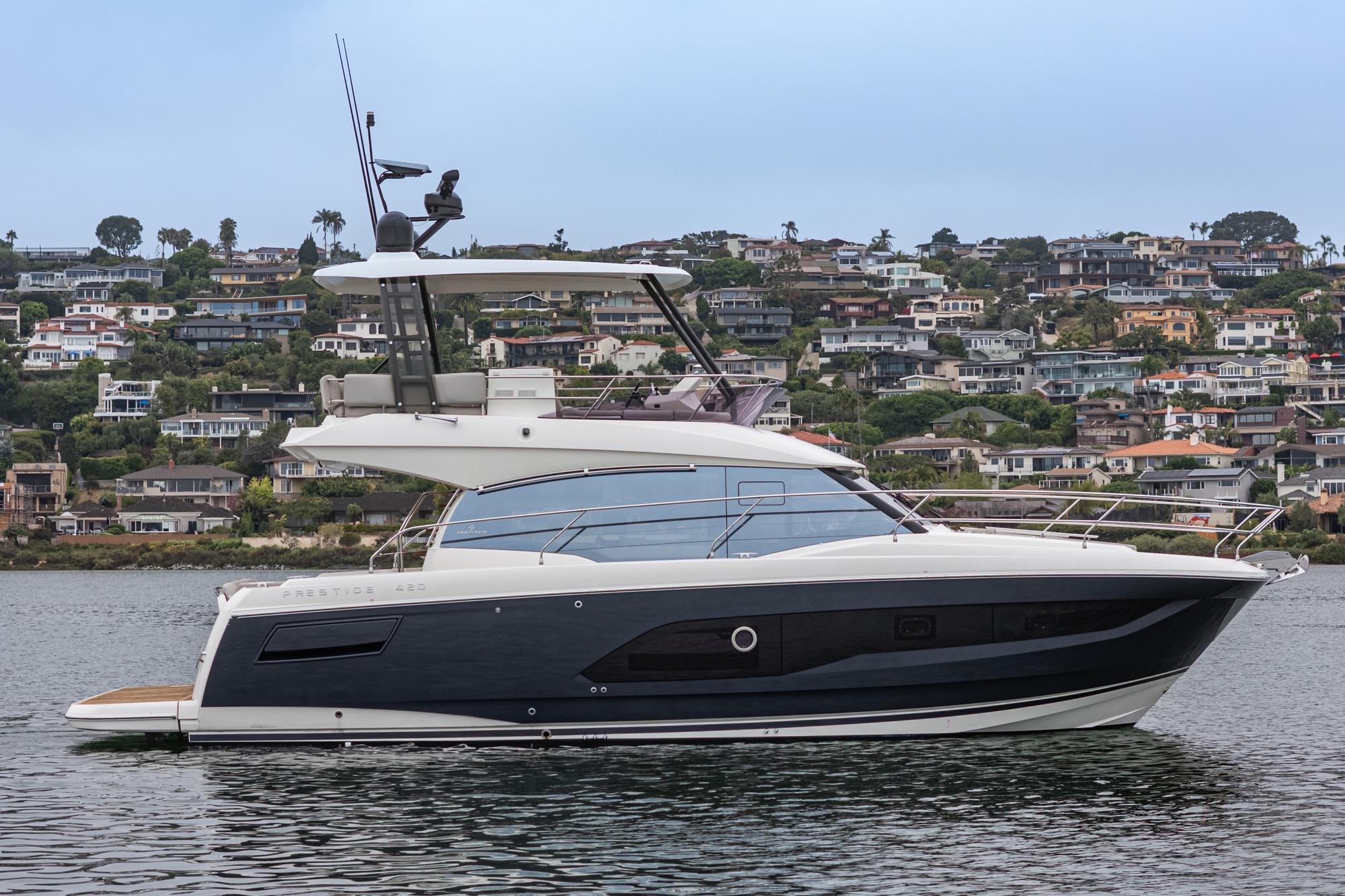 2021 Prestige 420 #TBRL034LLC inventory image at Sun Country Marine Group, Newport Beach