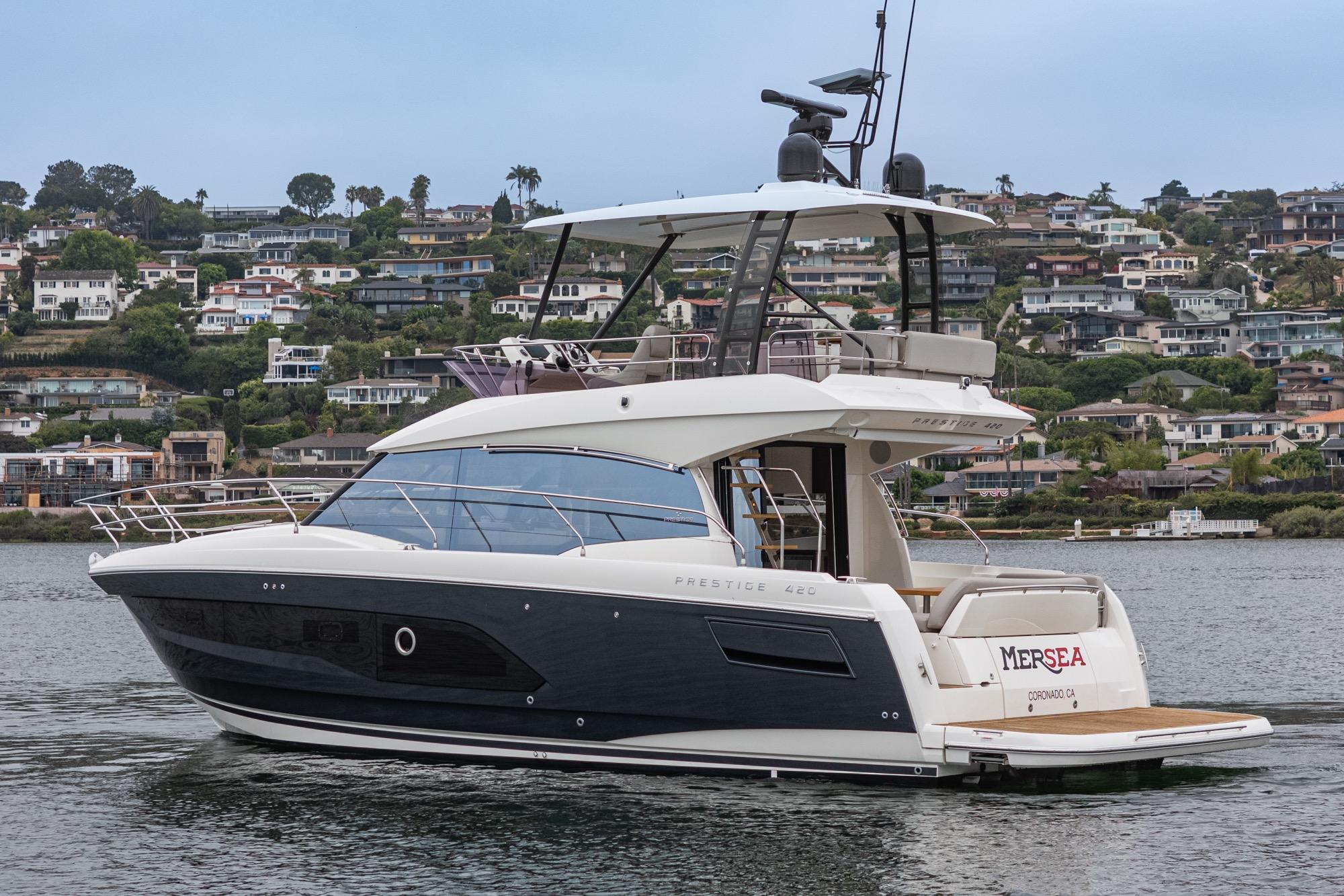 2021 Prestige 420 #TBRL034LLC inventory image at Sun Country Marine Group, Newport Beach