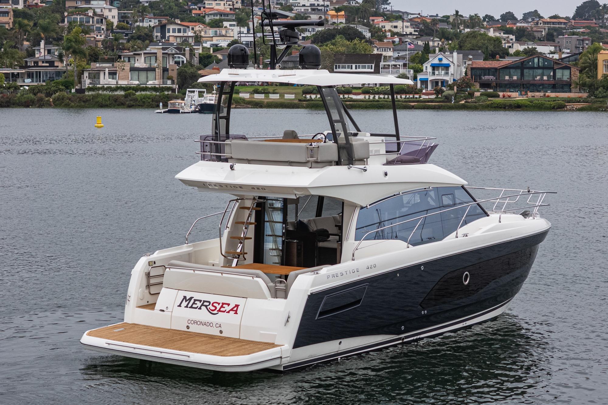 2021 Prestige 420 #TBRL034LLC inventory image at Sun Country Marine Group, Newport Beach