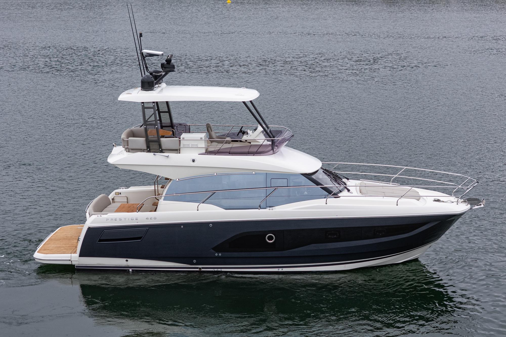 2021 Prestige 420 #TBRL034LLC inventory image at Sun Country Marine Group, Newport Beach