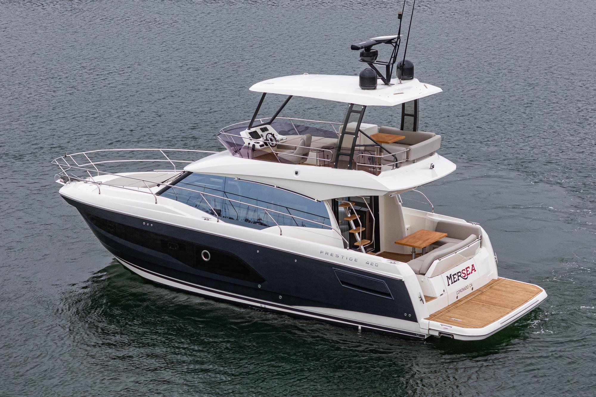 2021 Prestige 420 #TBRL034LLC inventory image at Sun Country Marine Group, Newport Beach