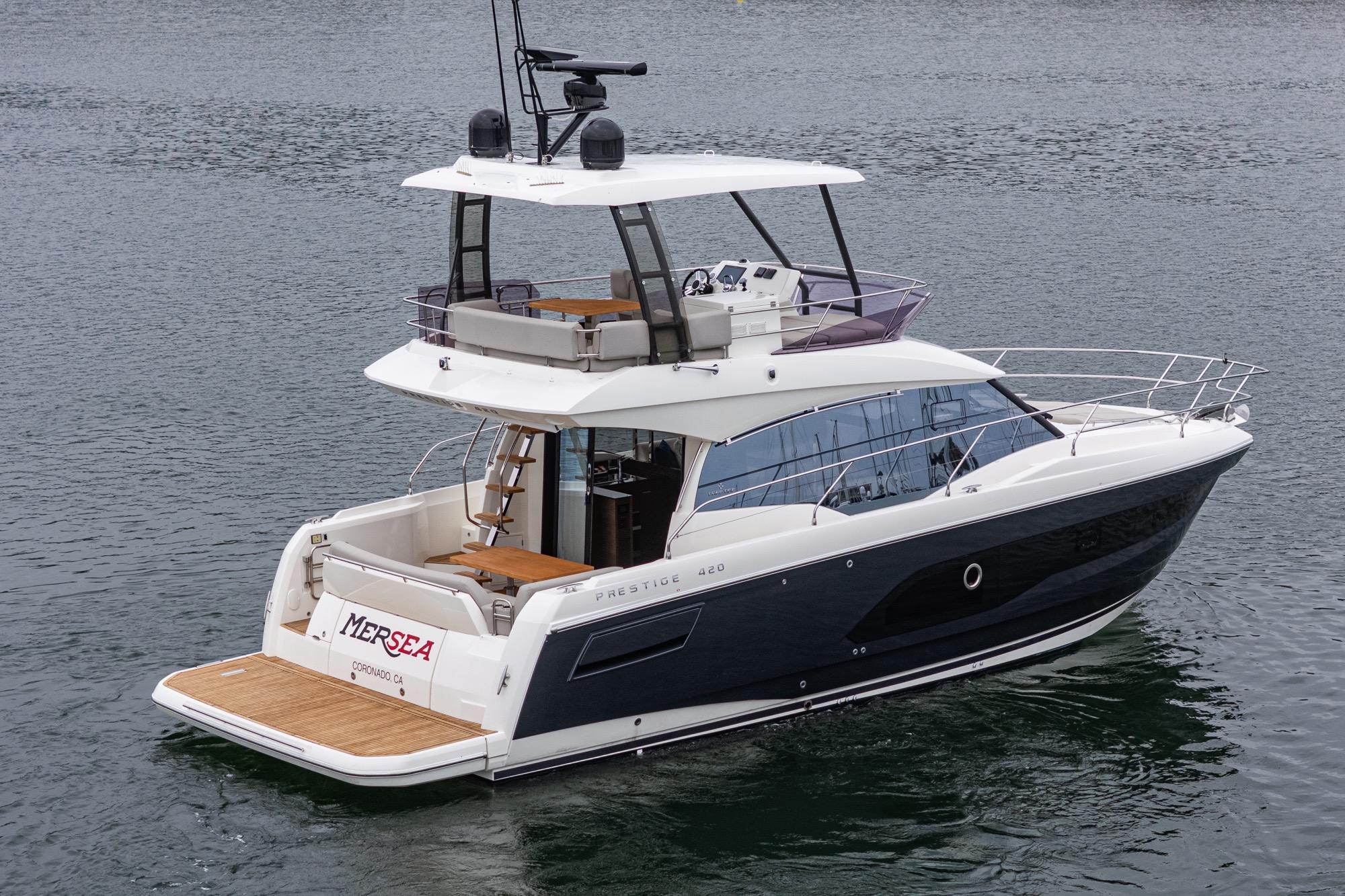 2021 Prestige 420 #TBRL034LLC inventory image at Sun Country Marine Group, Newport Beach