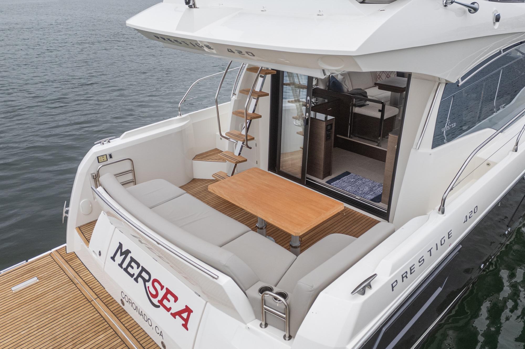 2021 Prestige 420 #TBRL034LLC inventory image at Sun Country Marine Group, Newport Beach