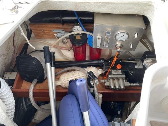 Watermaker in port aft locker