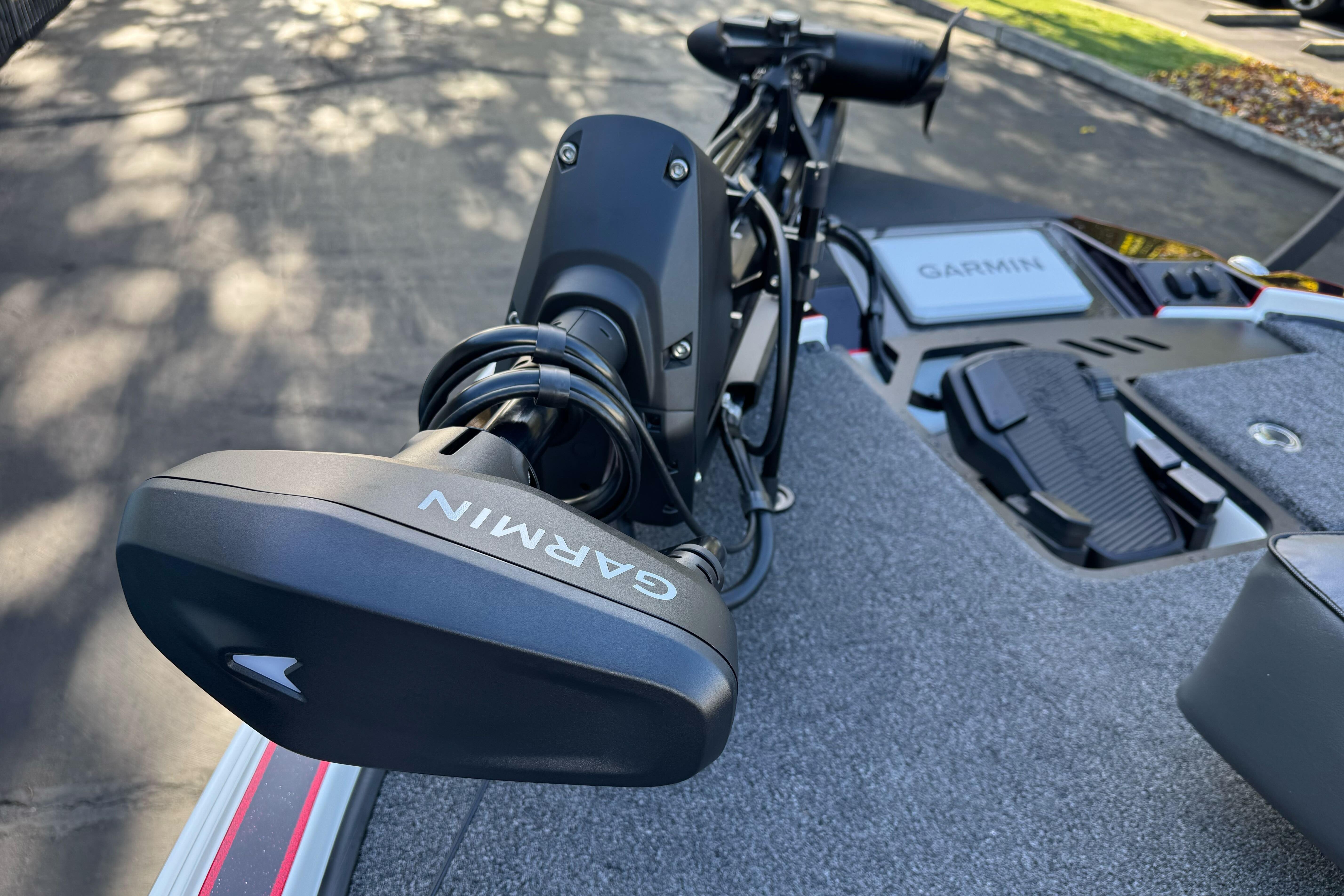 2026 Triton 20XP Patriot boat with Garmin equipment on deck.