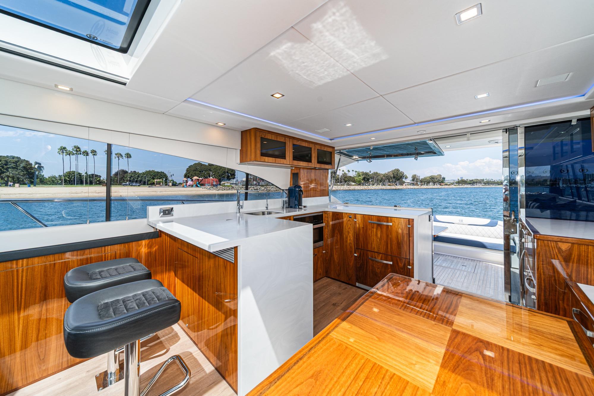 2023 Riviera 5400 Sport Yacht #TBRM54134D-LLC inventory image at Sun Country Marine Group, San Diego Harbor Island