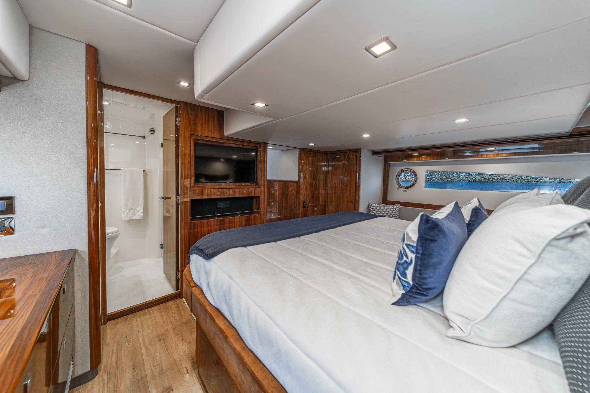 2023 Riviera 5400 Sport Yacht #TBRM54134D-LLC inventory image at Sun Country Marine Group, San Diego Harbor Island