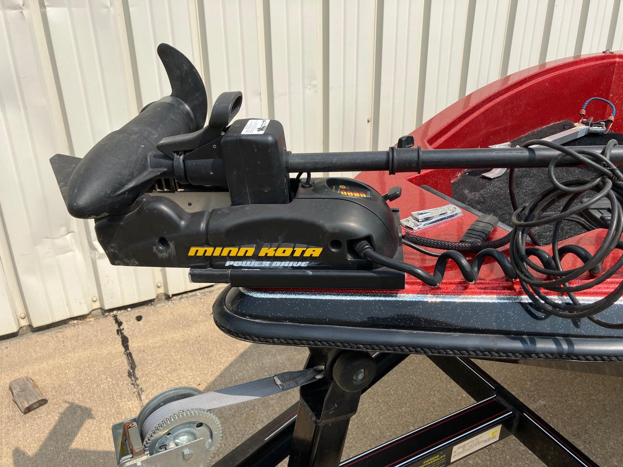 Minn Kota trolling motor on 1990 Astro 17 1/2' Bass Boat trailer.