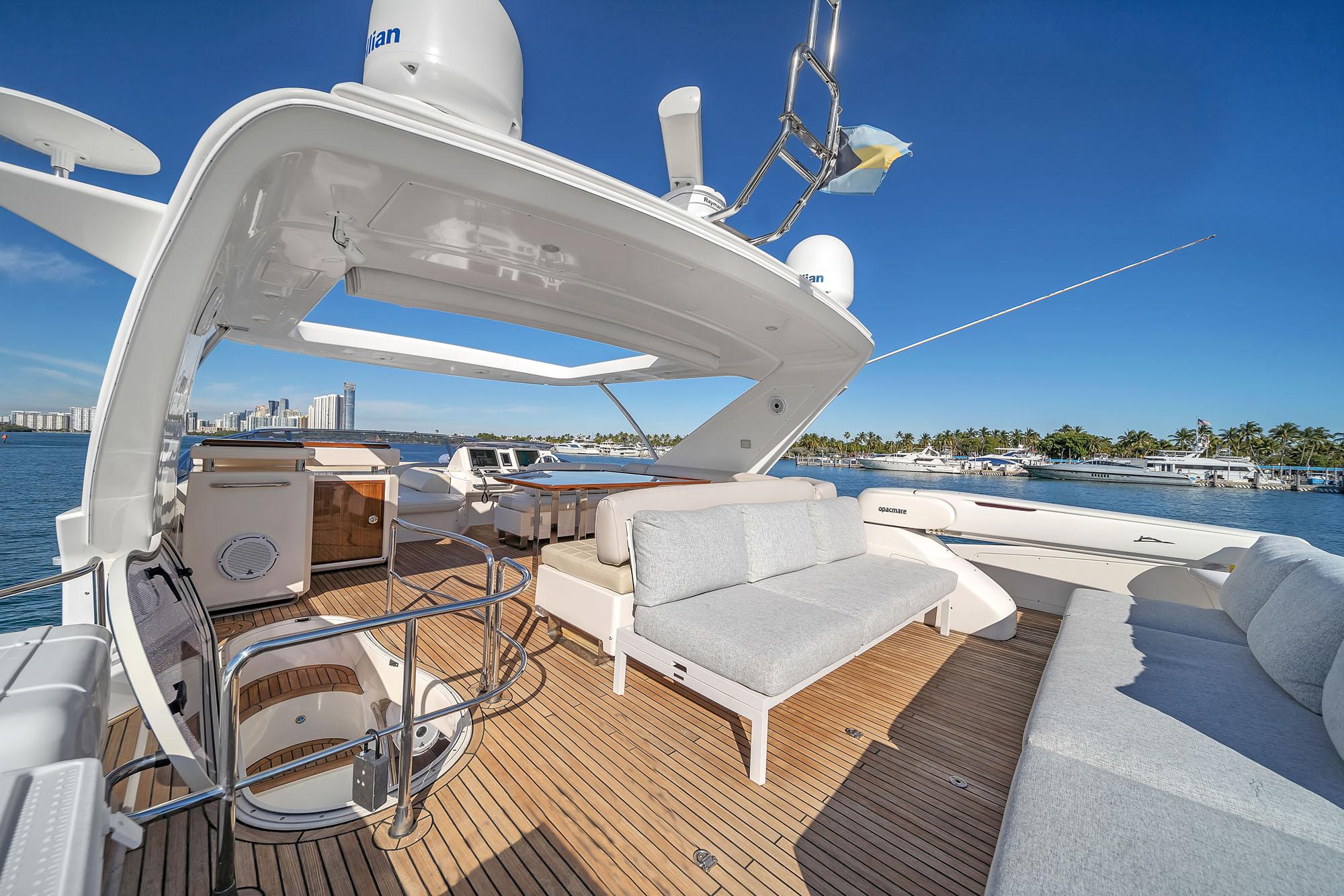 Flybridge Aft and Access to Lower Deck