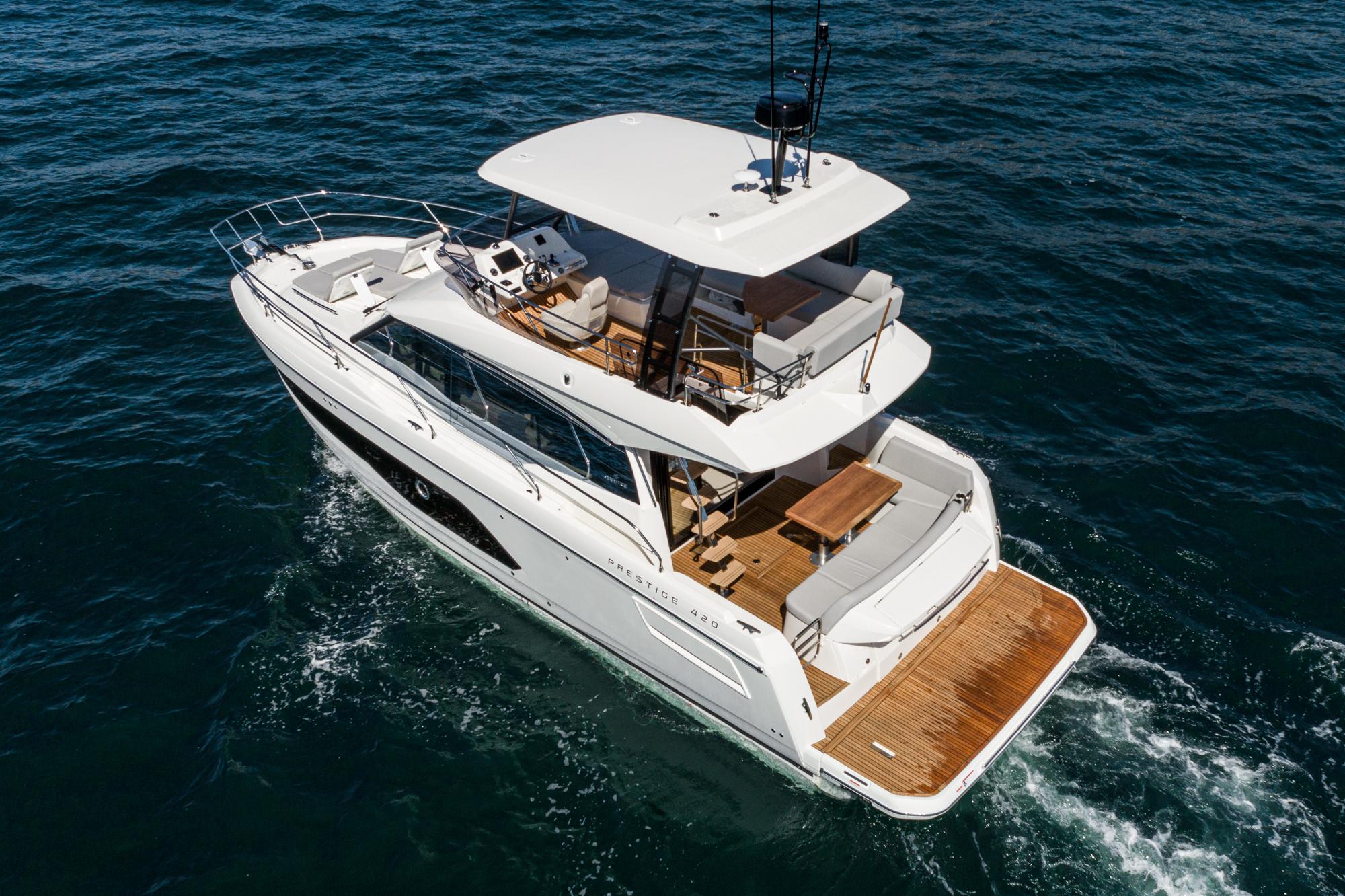 2024 Prestige 420 Fly #PR148F inventory image at Sun Country Marine Group, San Diego Harbor Island 2024 Prestige 420 Fly #PR148F inventory image at Sun Country Marine Group, San Diego Harbor Island