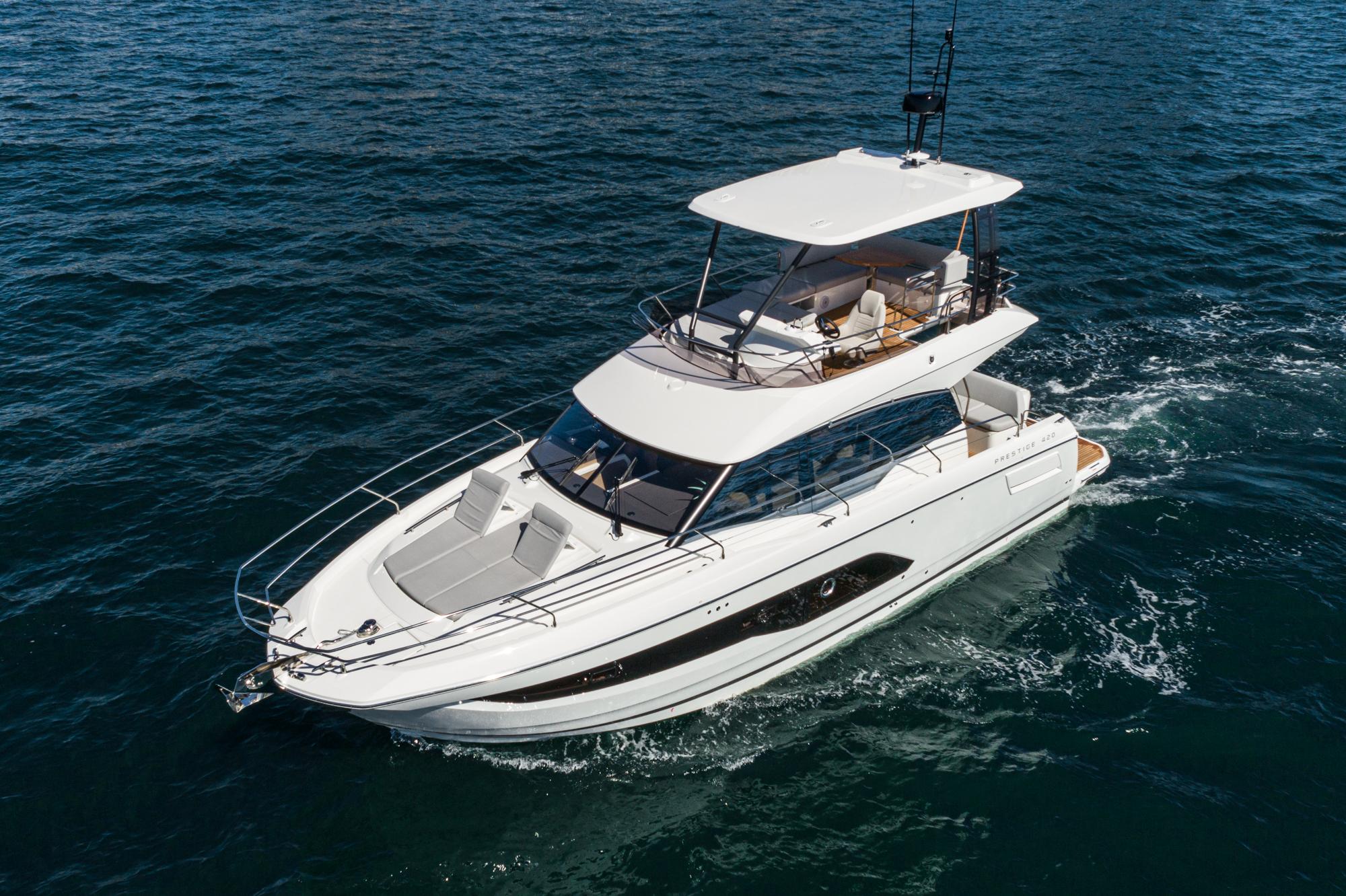 2024 Prestige 420 Fly #PR148F inventory image at Sun Country Marine Group, San Diego Harbor Island 2024 Prestige 420 Fly #PR148F inventory image at Sun Country Marine Group, San Diego Harbor Island