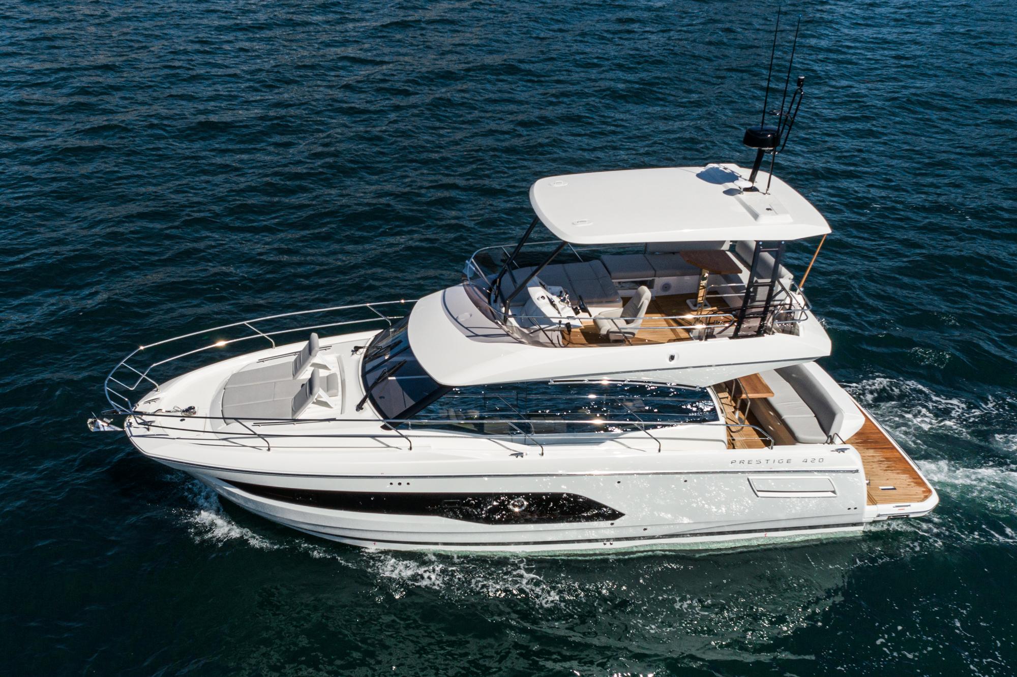 2024 Prestige 420 Fly #PR148F inventory image at Sun Country Marine Group, San Diego Harbor Island 2024 Prestige 420 Fly #PR148F inventory image at Sun Country Marine Group, San Diego Harbor Island