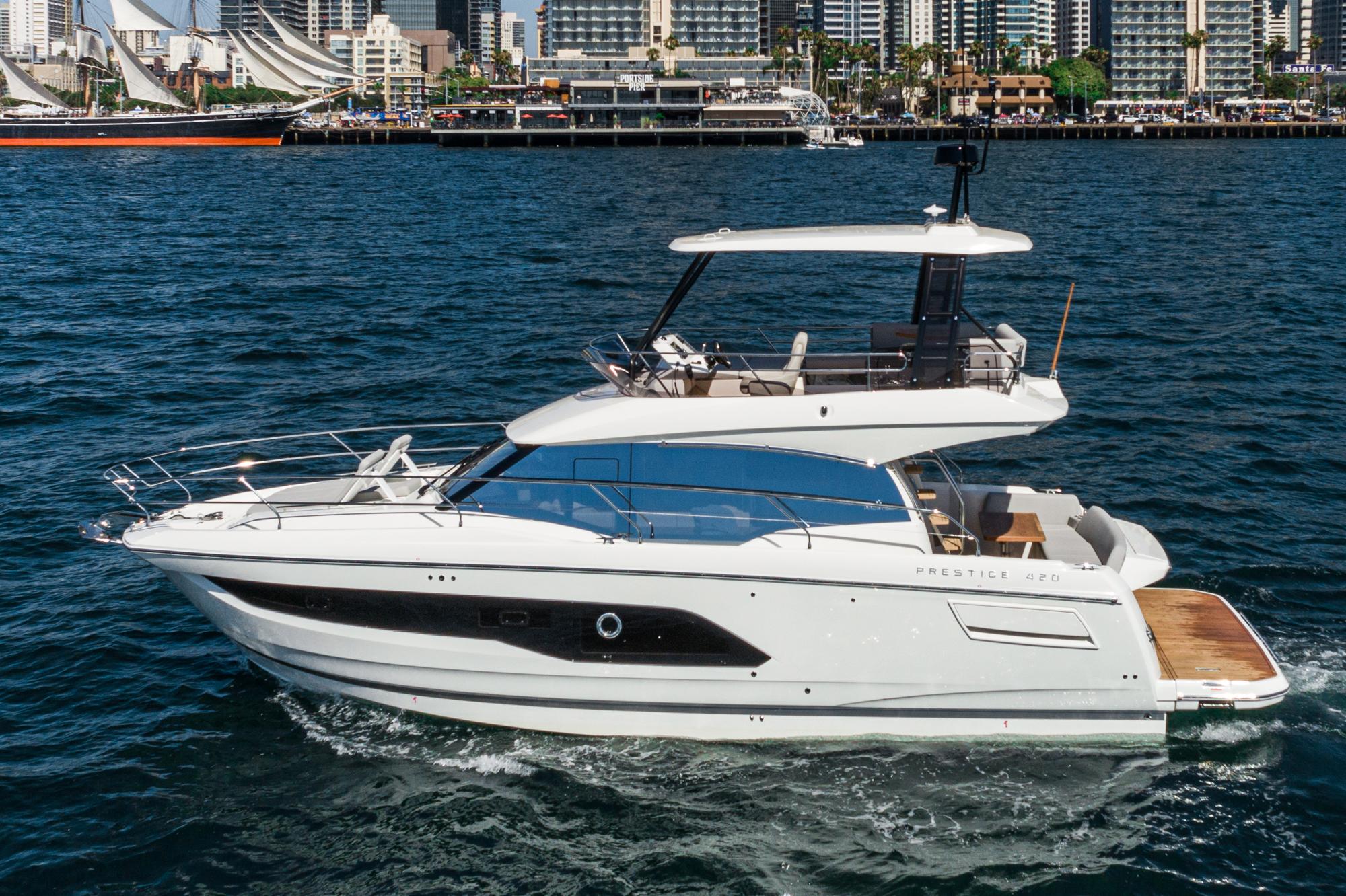 2024 Prestige 420 Fly #PR148F inventory image at Sun Country Marine Group, San Diego Harbor Island 2024 Prestige 420 Fly #PR148F inventory image at Sun Country Marine Group, San Diego Harbor Island