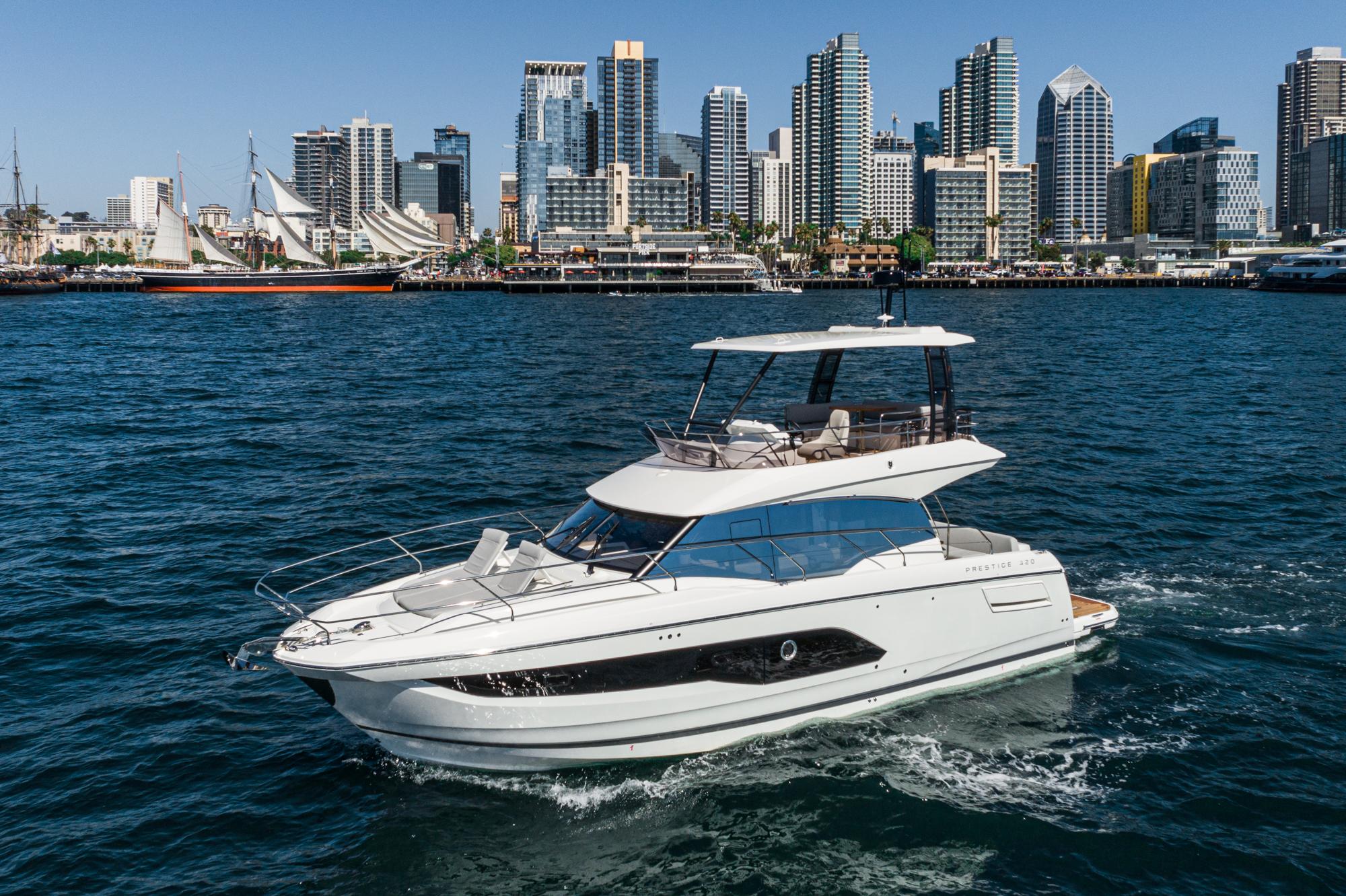 2024 Prestige 420 Fly #PR148F inventory image at Sun Country Marine Group, San Diego Harbor Island 2024 Prestige 420 Fly #PR148F inventory image at Sun Country Marine Group, San Diego Harbor Island