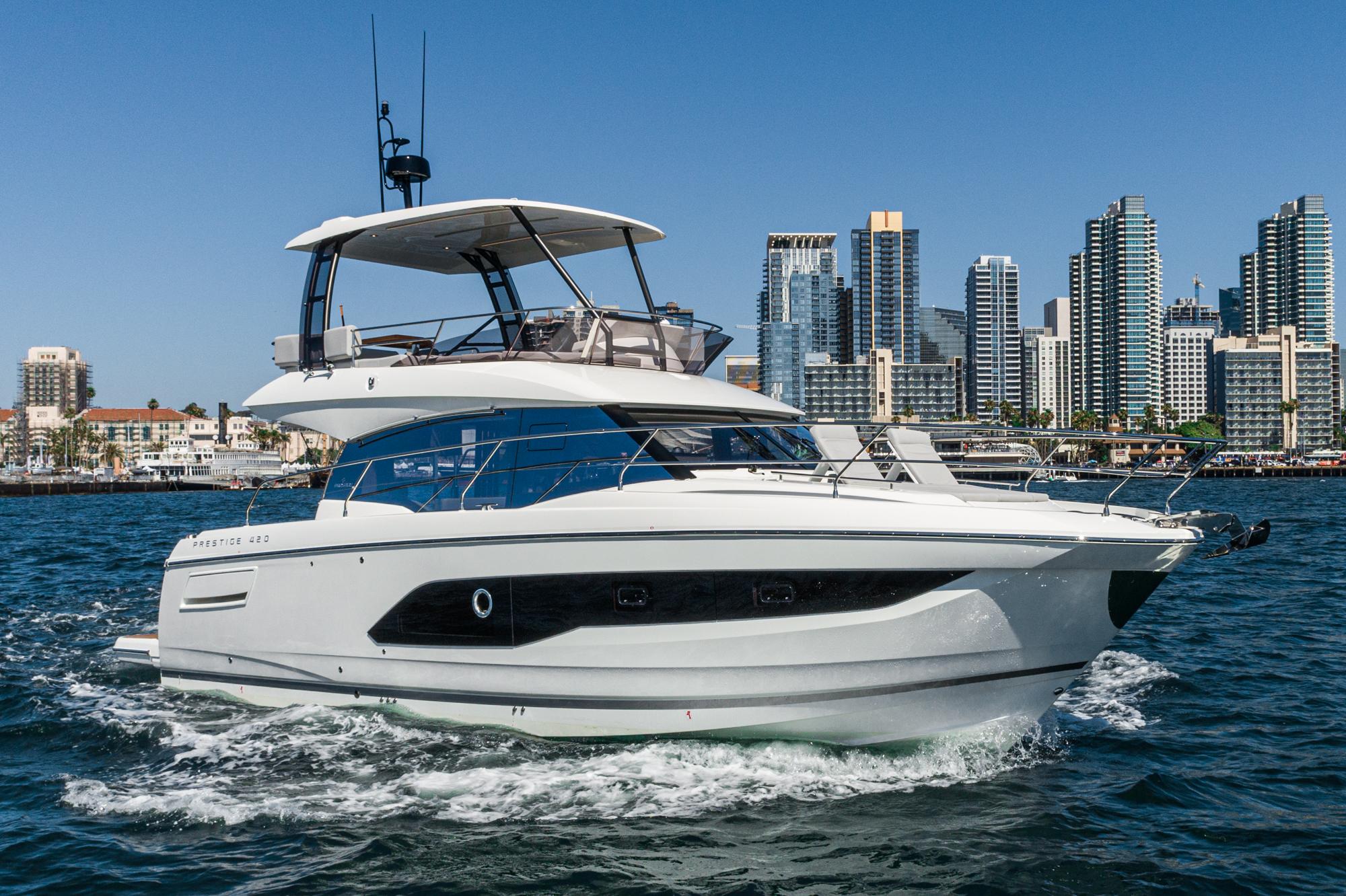 2024 Prestige 420 Fly #PR148F inventory image at Sun Country Marine Group, San Diego Harbor Island 2024 Prestige 420 Fly #PR148F inventory image at Sun Country Marine Group, San Diego Harbor Island