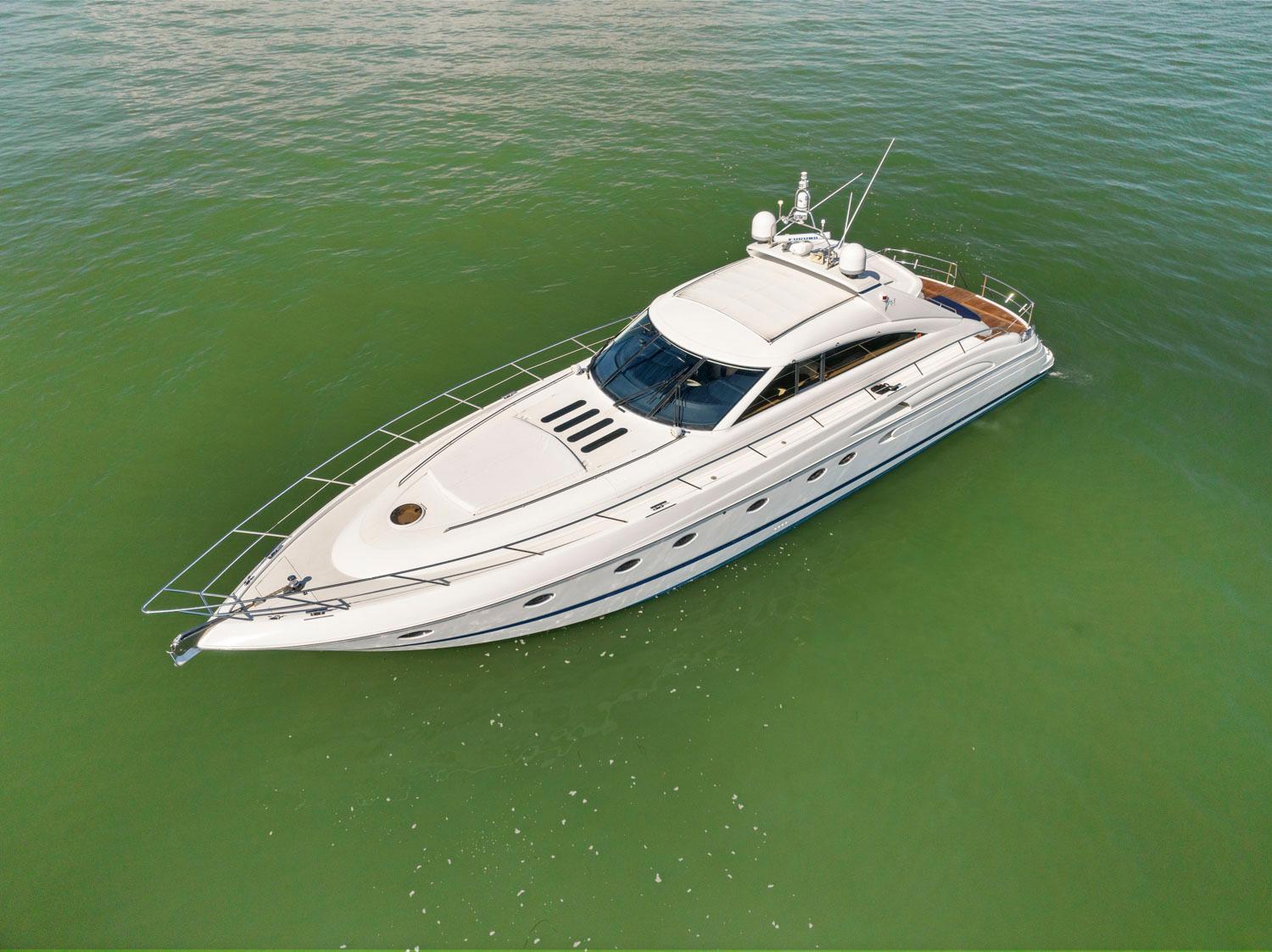 Princess-65 2003-DISMISSED CA-US-Luxury 2003 Princess 65 yacht cruising on calm green waters.-8801006 | Thumbnail