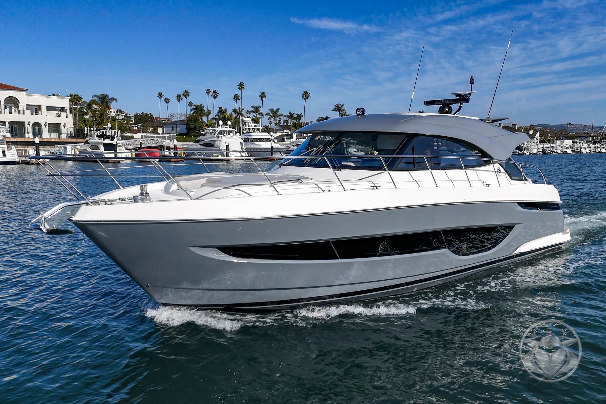 2026 Riviera 4600 Sport Yacht Platinum Edition #R082 inventory image at Sun Country Marine Group, Newport Beach