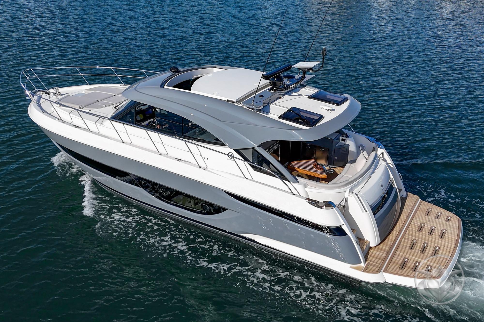 2026 Riviera 4600 Sport Yacht Platinum Edition #R082 inventory image at Sun Country Marine Group, Newport Beach