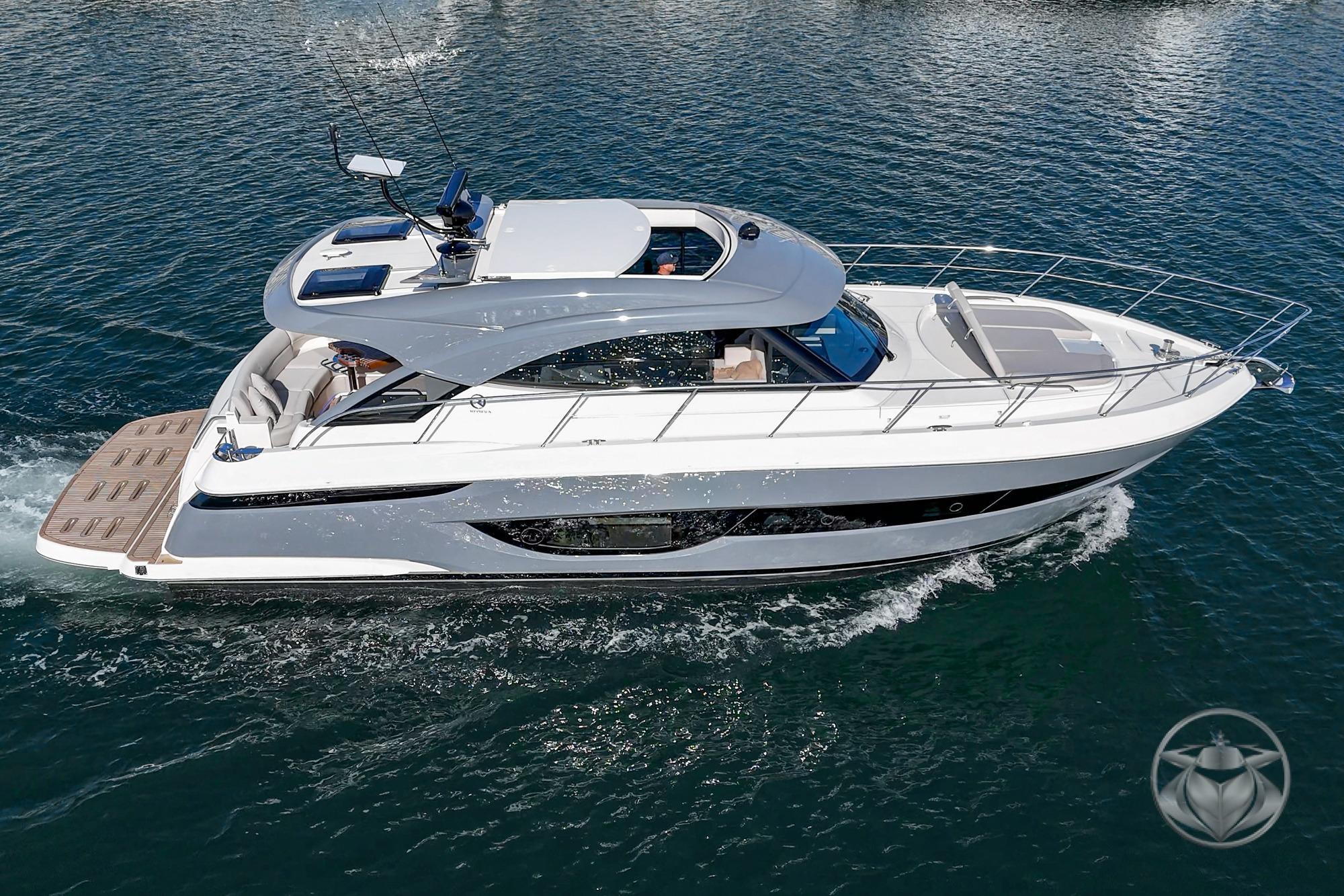2026 Riviera 4600 Sport Yacht Platinum Edition #R082 inventory image at Sun Country Marine Group, Newport Beach