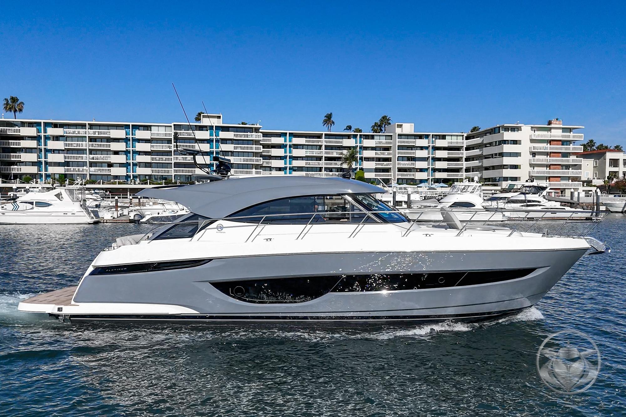 2026 Riviera 4600 Sport Yacht Platinum Edition #R082 inventory image at Sun Country Marine Group, Newport Beach