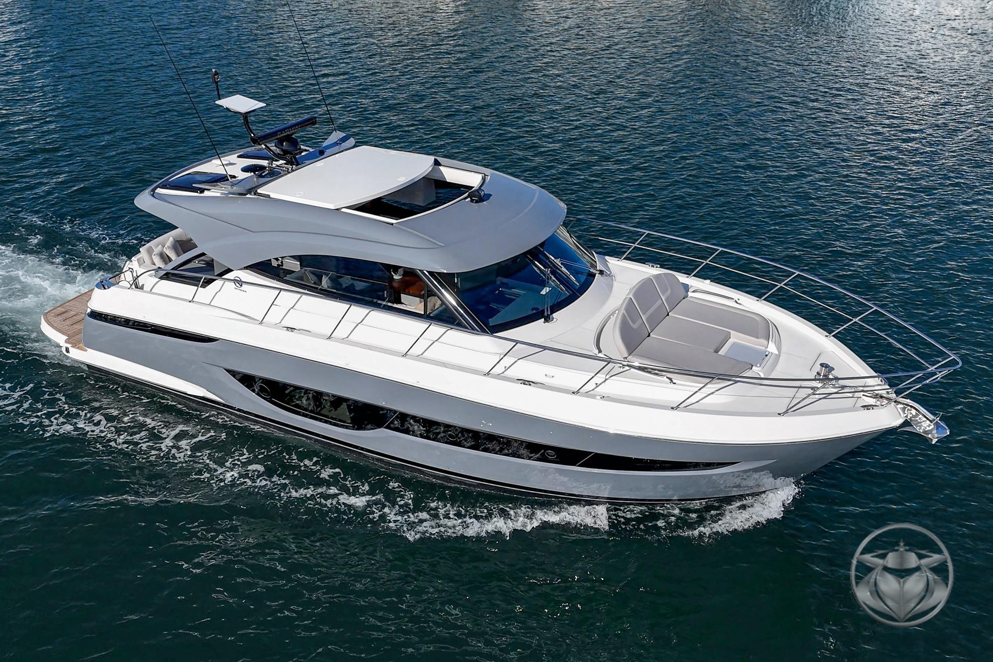 2026 Riviera 4600 Sport Yacht Platinum Edition #R082 inventory image at Sun Country Marine Group, Newport Beach