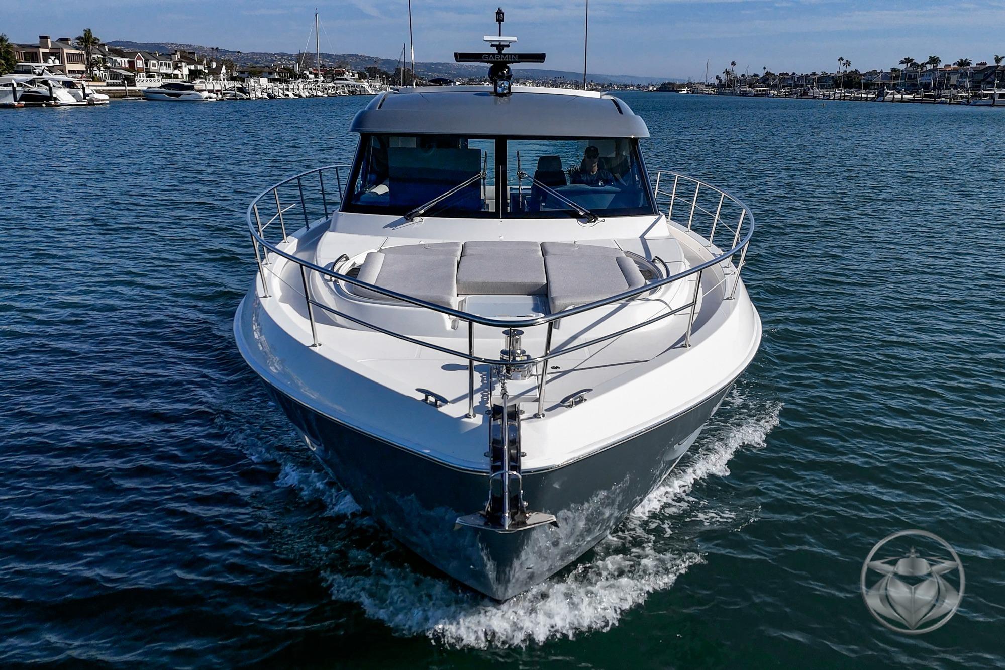 2026 Riviera 4600 Sport Yacht Platinum Edition #R082 inventory image at Sun Country Marine Group, Newport Beach