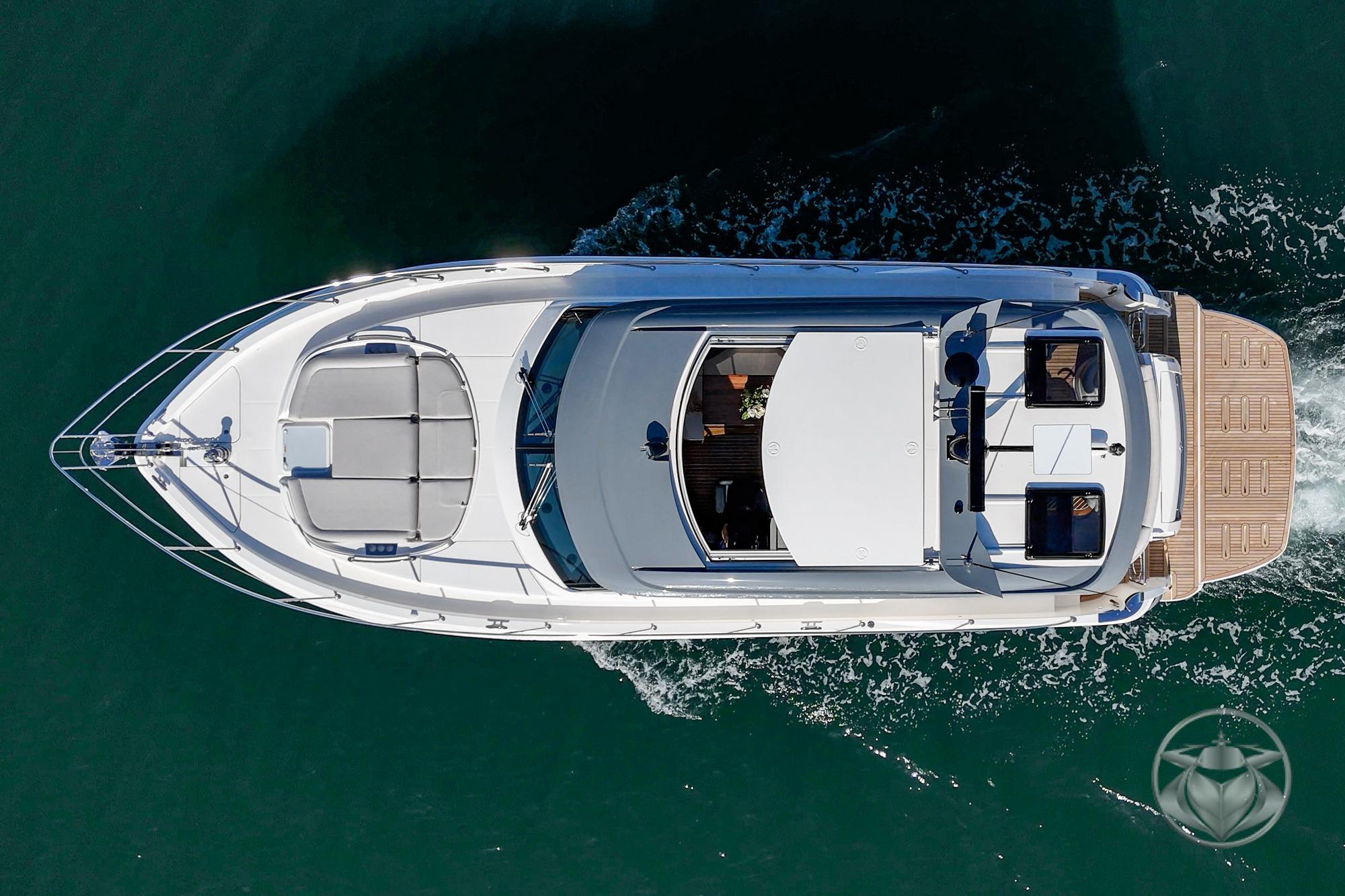 2026 Riviera 4600 Sport Yacht Platinum Edition #R082 inventory image at Sun Country Marine Group, Newport Beach