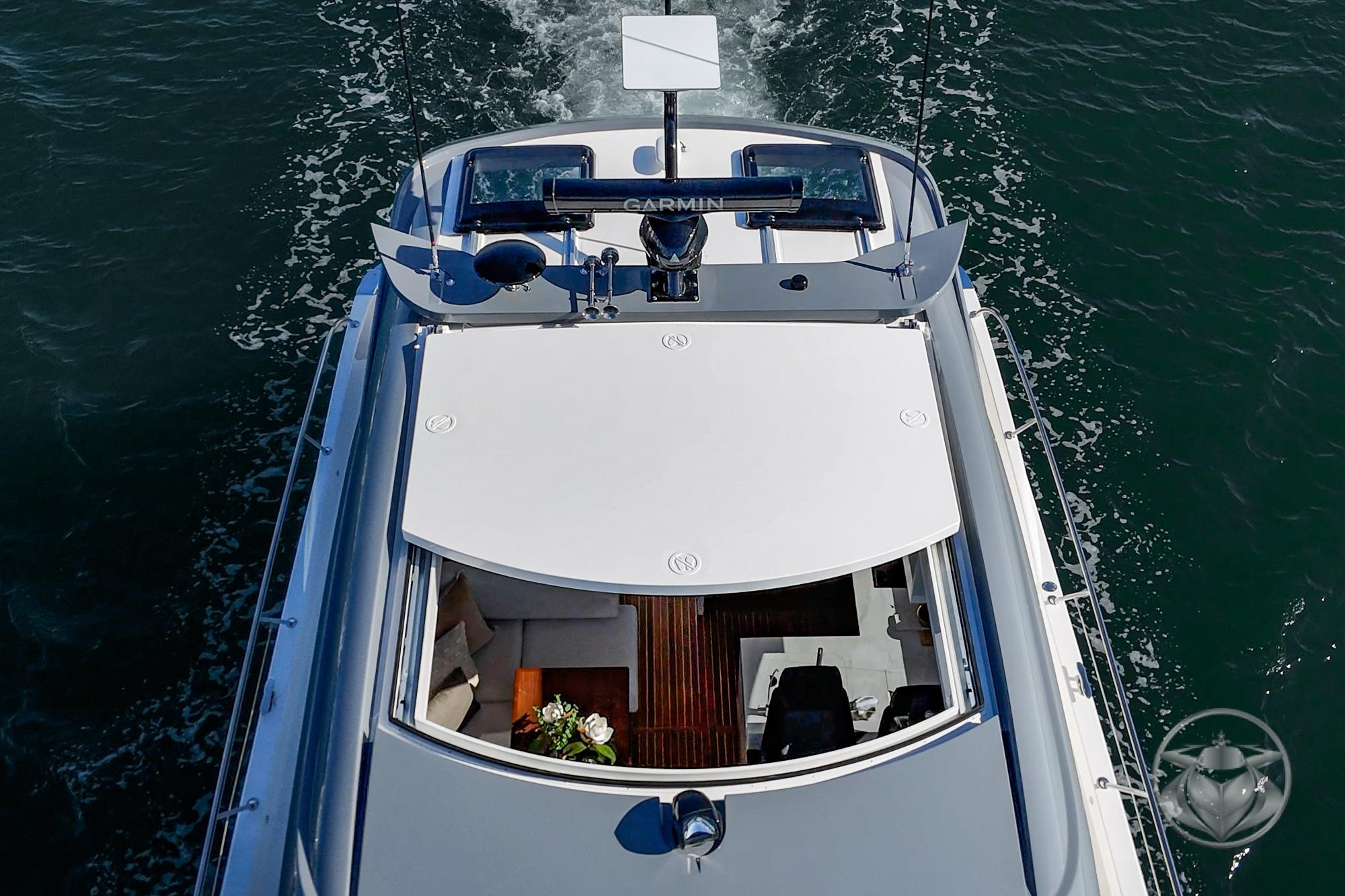 2026 Riviera 4600 Sport Yacht Platinum Edition #R082 inventory image at Sun Country Marine Group, Newport Beach