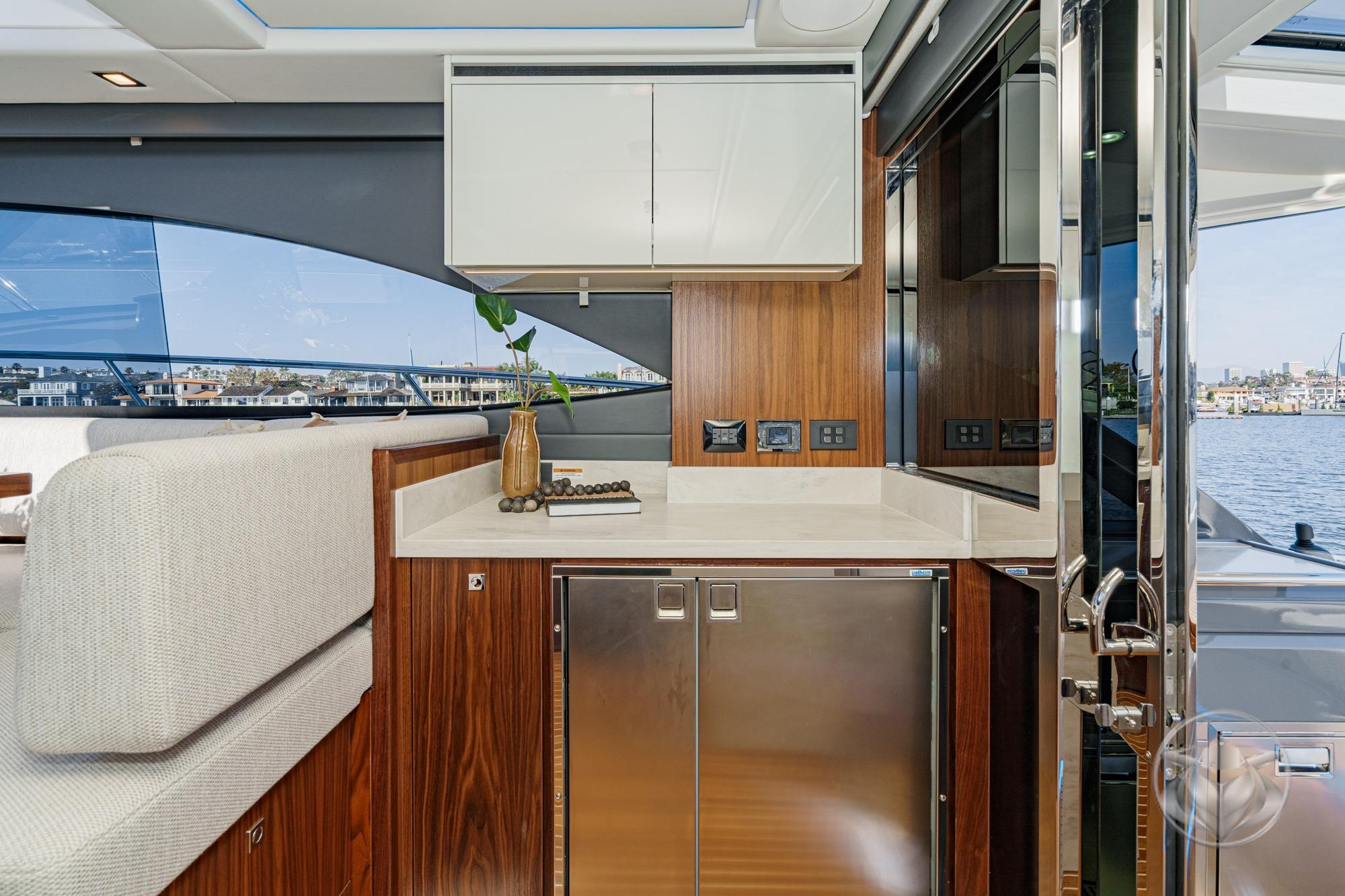 2026 Riviera 4600 Sport Yacht Platinum Edition #R082 inventory image at Sun Country Marine Group, Newport Beach