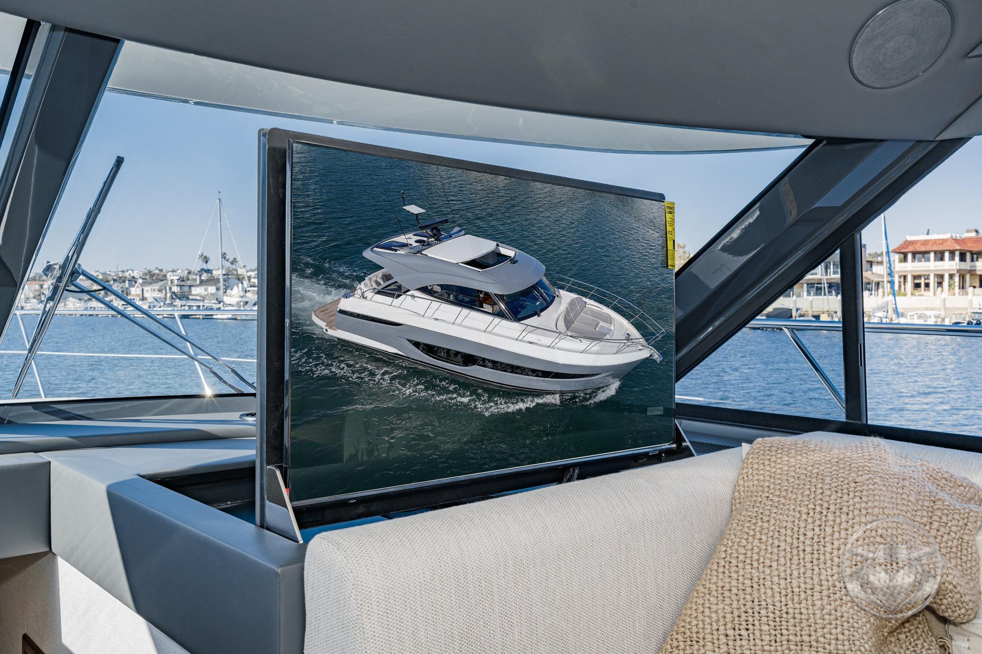 2026 Riviera 4600 Sport Yacht Platinum Edition #R082 inventory image at Sun Country Marine Group, Newport Beach