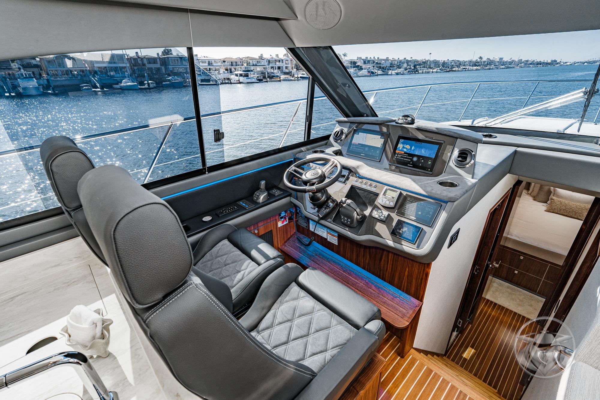 2026 Riviera 4600 Sport Yacht Platinum Edition #R082 inventory image at Sun Country Marine Group, Newport Beach