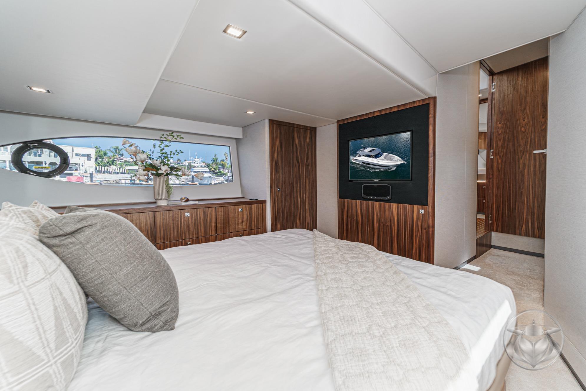 2026 Riviera 4600 Sport Yacht Platinum Edition #R082 inventory image at Sun Country Marine Group, Newport Beach