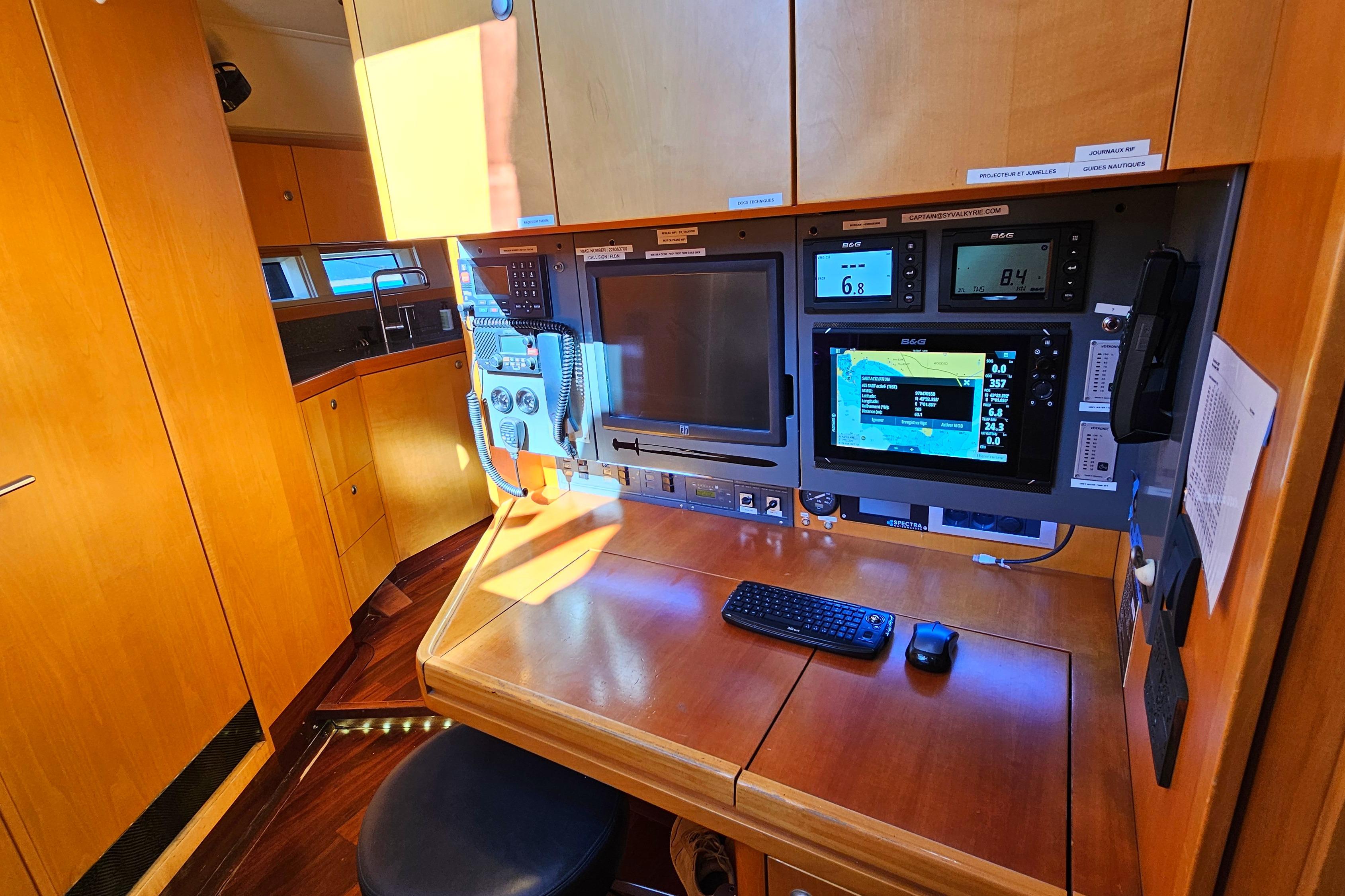 Valkyrie Yacht Photos Pics Captain desk