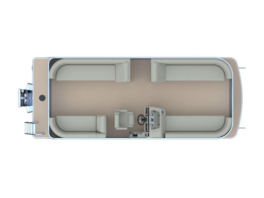 Top view of 2025 Godfrey SWEETWATER 2286 SB pontoon boat layout.
