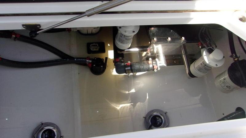 Crevalle-33 CSF Offshore Fishing 2022 -FL-US-Crevalle 33 CSF Offshore Fishing 2022 boat interior with visible plumbing and filters.-9541276 | Thumbnail