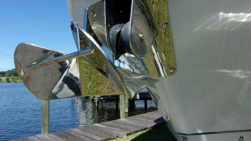 Crevalle-33 CSF Offshore Fishing 2022 -FL-US-Close-up of a 2022 Crevalle 33 CSF Offshore Fishing boats anchor by the water.-9541276 | Thumbnail