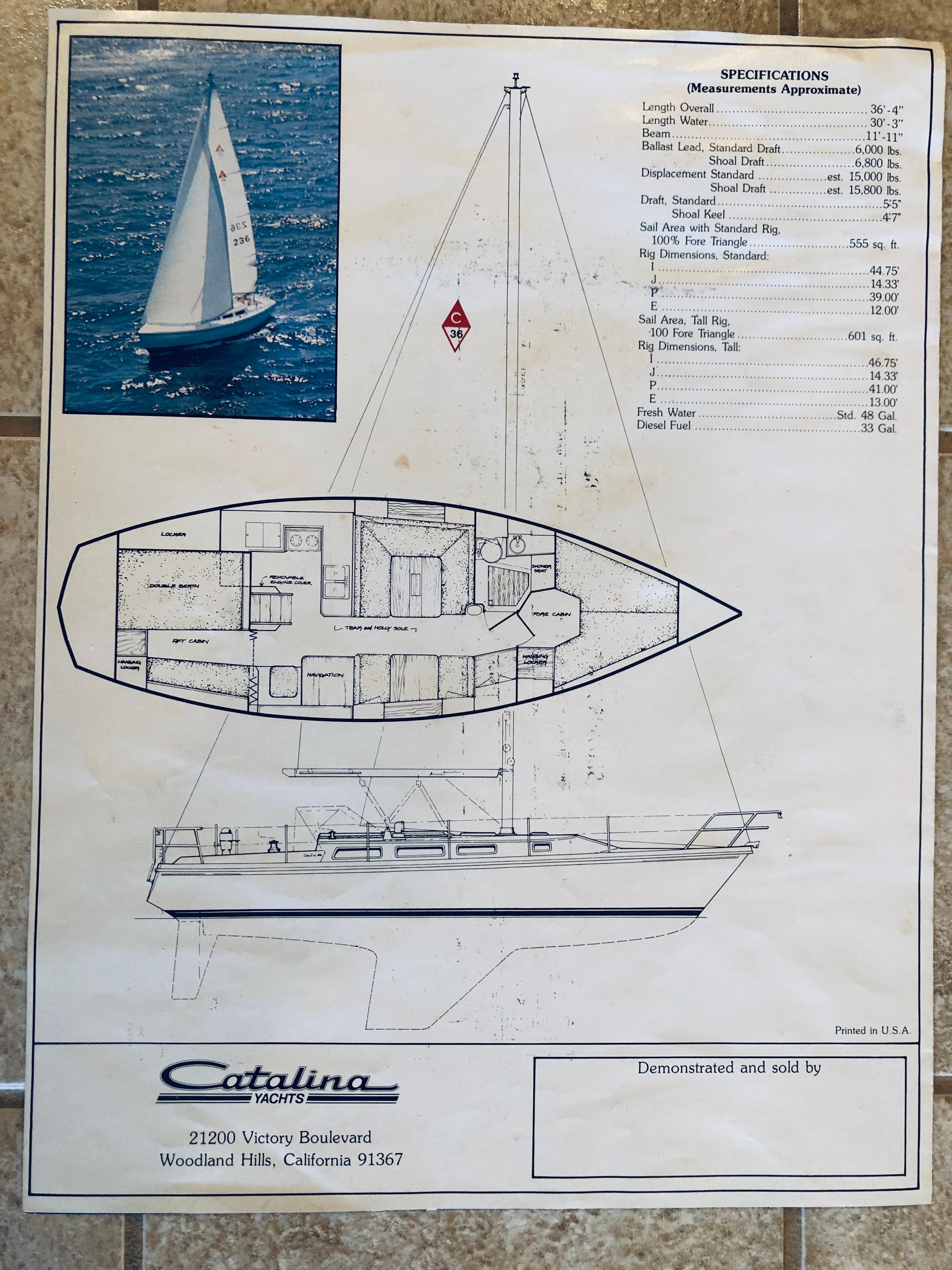 36' Catalina 1985