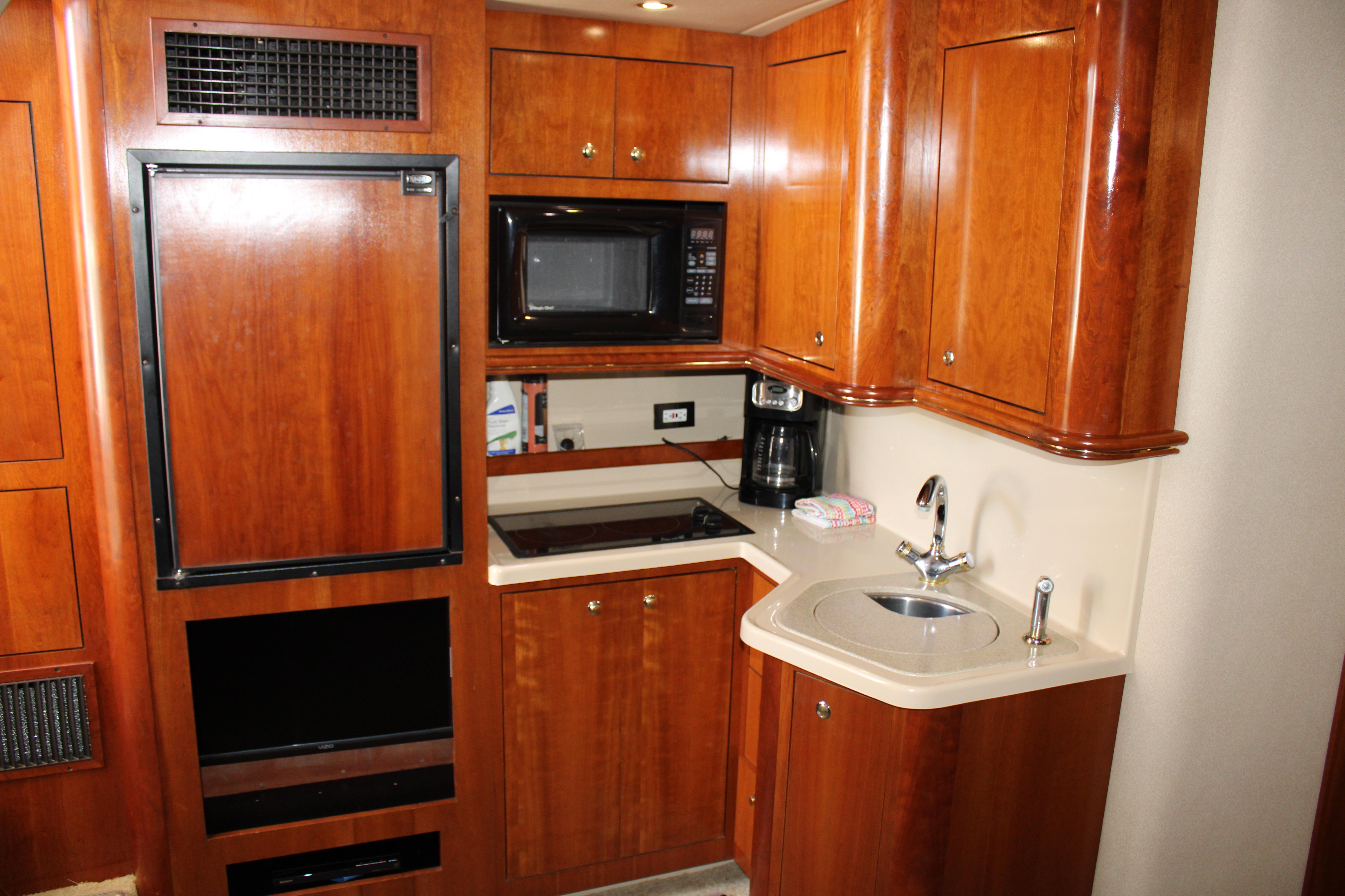 Cruisers 36 Lucky 13 - Cabin - Galley, Sink, Microwave and Refrigerator