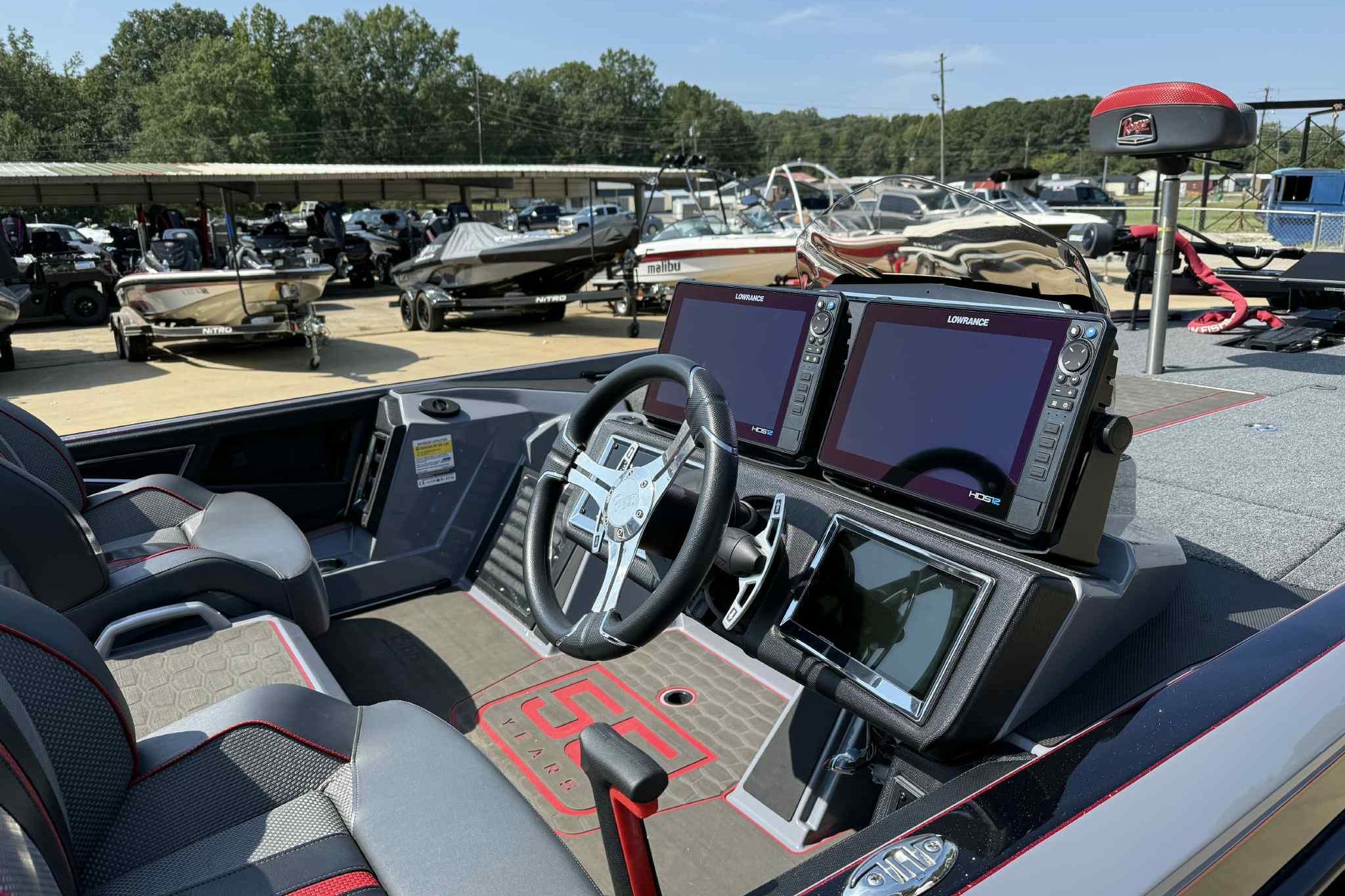 2023 Ranger Z520R 55th Anniversary Limited Edition boat interior with advanced navigation displays.