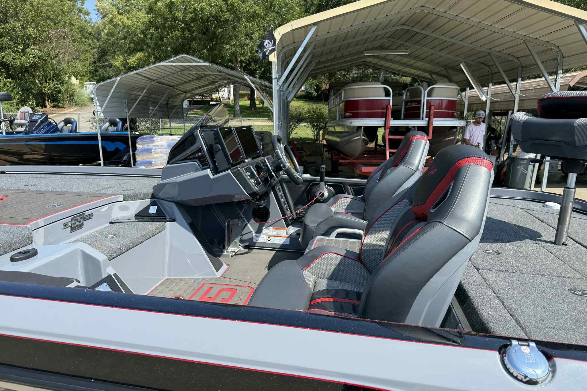 2023 Ranger Z520R 55th Anniversary Limited Edition boat interior with dual seats and control panel.
