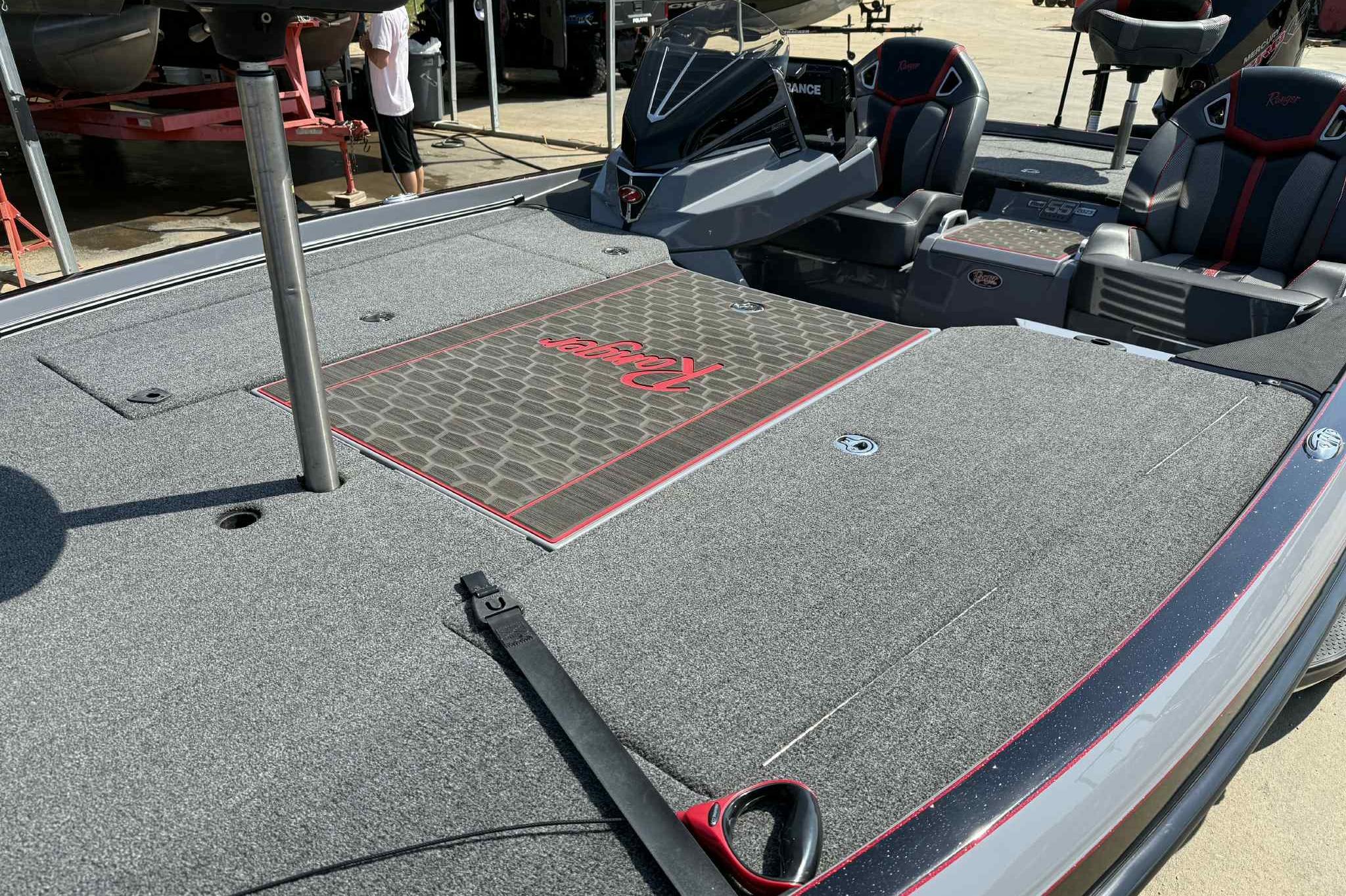 2023 Ranger Z520R 55th Anniversary Limited Edition boat with sleek interior design.