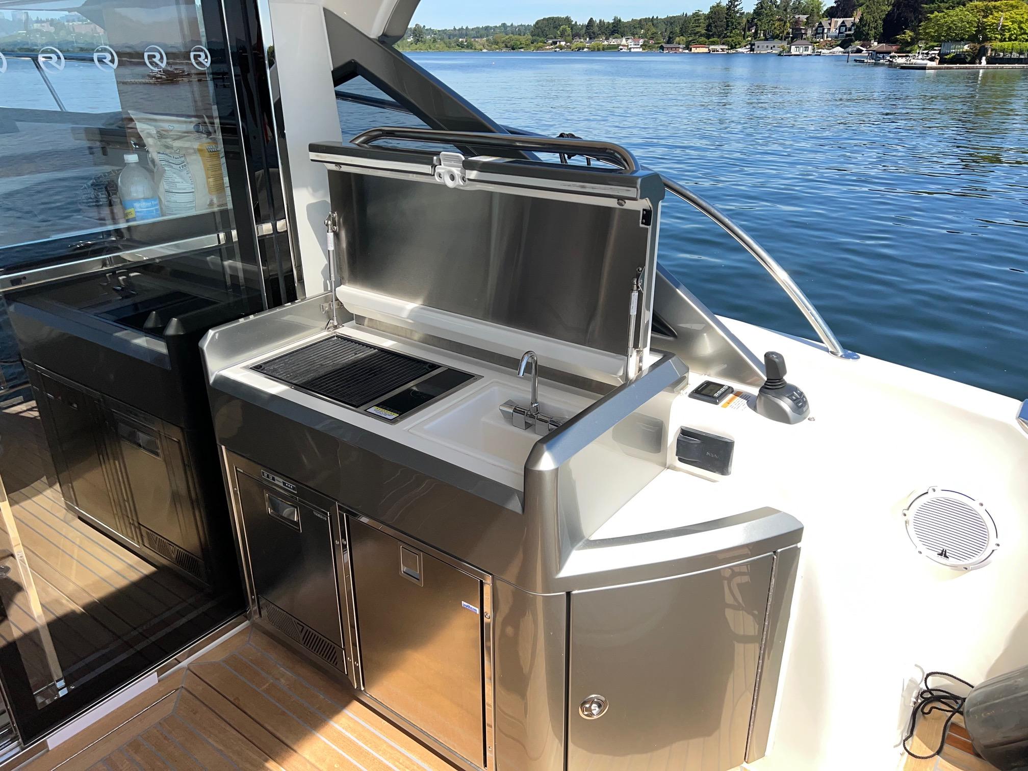 2023 Riviera 4600 Sport Yacht Platinum Edition #TBBA46003LLC inventory image at Sun Country Yachts, South Lake Union (Seattle) 2023 Riviera 4600 Sport Yacht Platinum Edition #TBBA46003LLC inventory image at Sun Country Yachts, South Lake Union (Seattle)