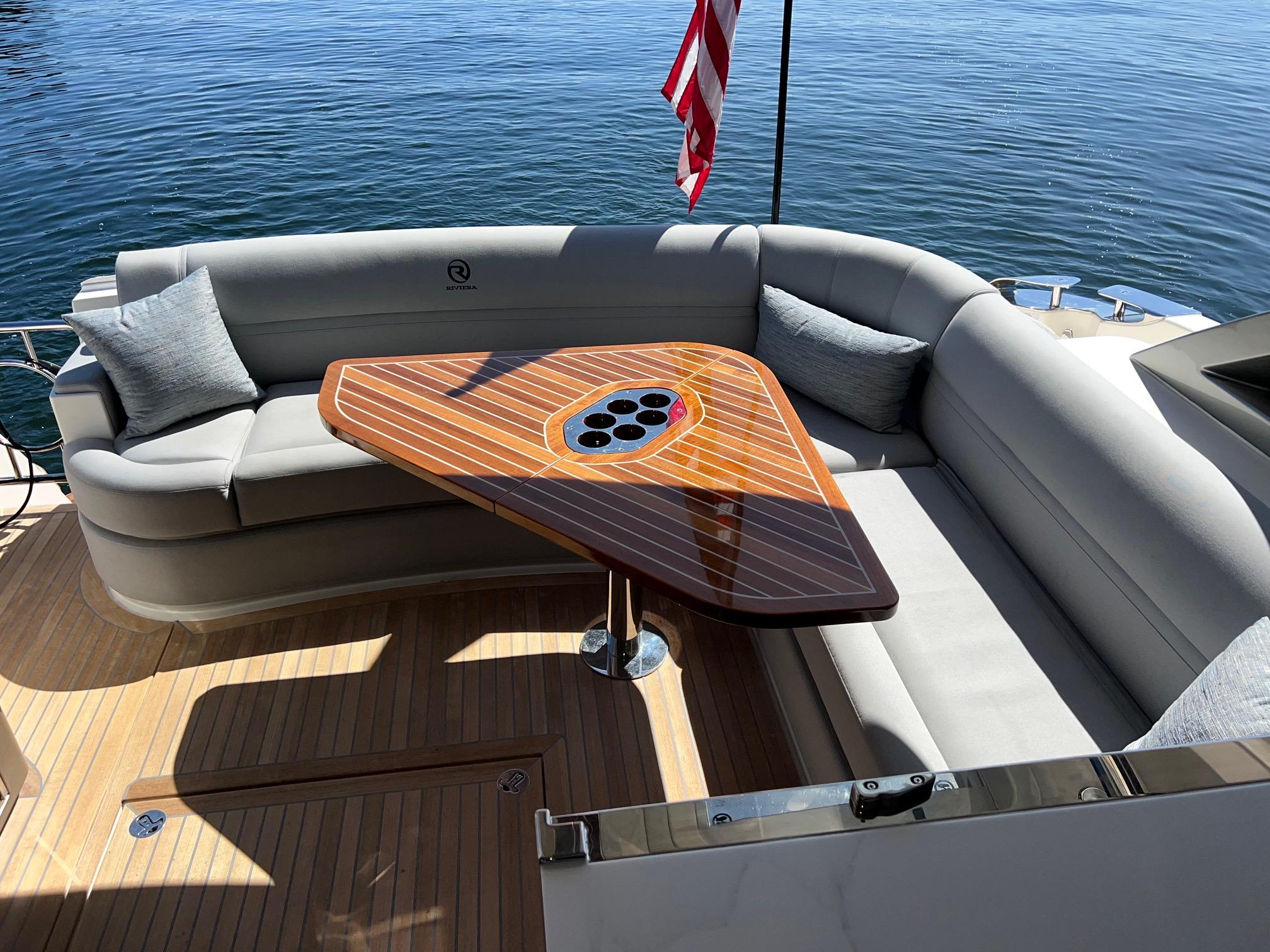 2023 Riviera 4600 Sport Yacht Platinum Edition #TBBA46003LLC inventory image at Sun Country Yachts, South Lake Union (Seattle) 2023 Riviera 4600 Sport Yacht Platinum Edition #TBBA46003LLC inventory image at Sun Country Yachts, South Lake Union (Seattle)