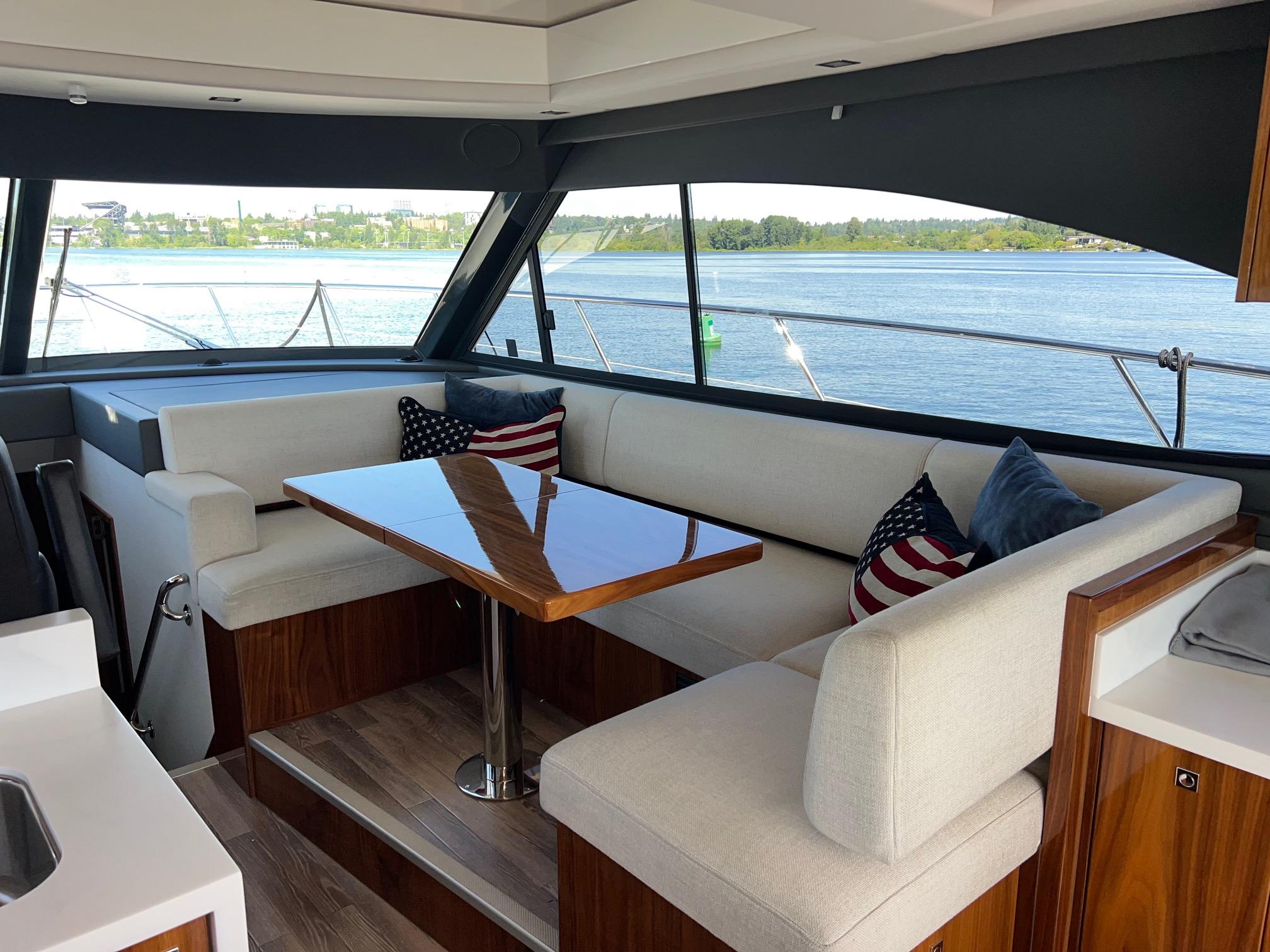 2023 Riviera 4600 Sport Yacht Platinum Edition #TBBA46003LLC inventory image at Sun Country Yachts, South Lake Union (Seattle) 2023 Riviera 4600 Sport Yacht Platinum Edition #TBBA46003LLC inventory image at Sun Country Yachts, South Lake Union (Seattle)