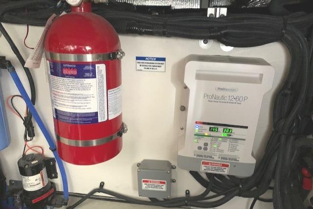 Halon Fire Suppression canister / Pro Nautic charger converter
