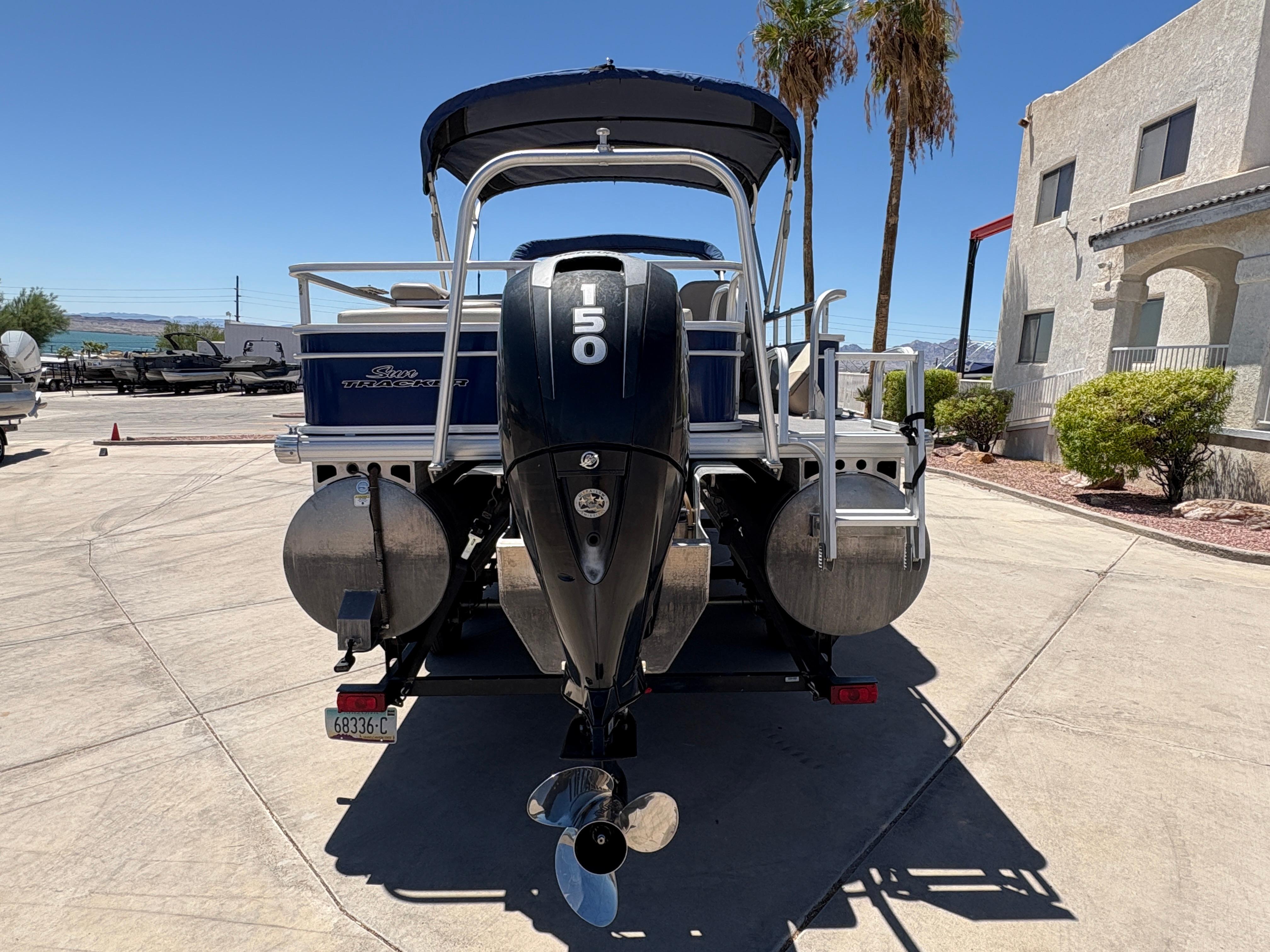 2016 Sun Tracker Fishin' Barge 24 DLX #TRW4541 inventory image at Sun Country Marine Group, Lake Havasu City, AZ 2016 Sun Tracker Fishin' Barge 24 DLX #TRW4541 inventory image at Sun Country Marine Group, Lake Havasu City, AZ